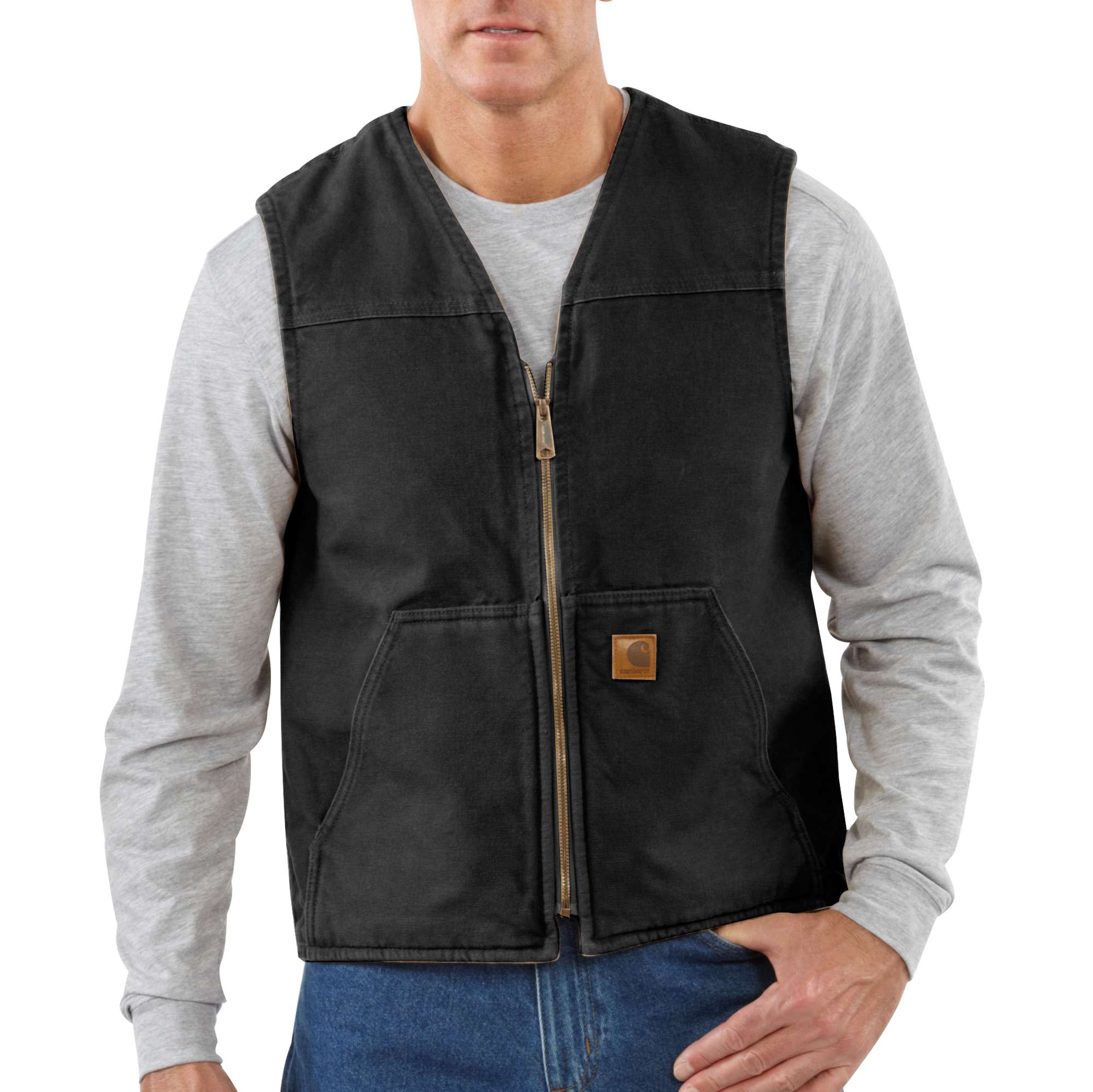 Sandstone Rugged Vest / Sherpa Lined | Carhartt Reworked