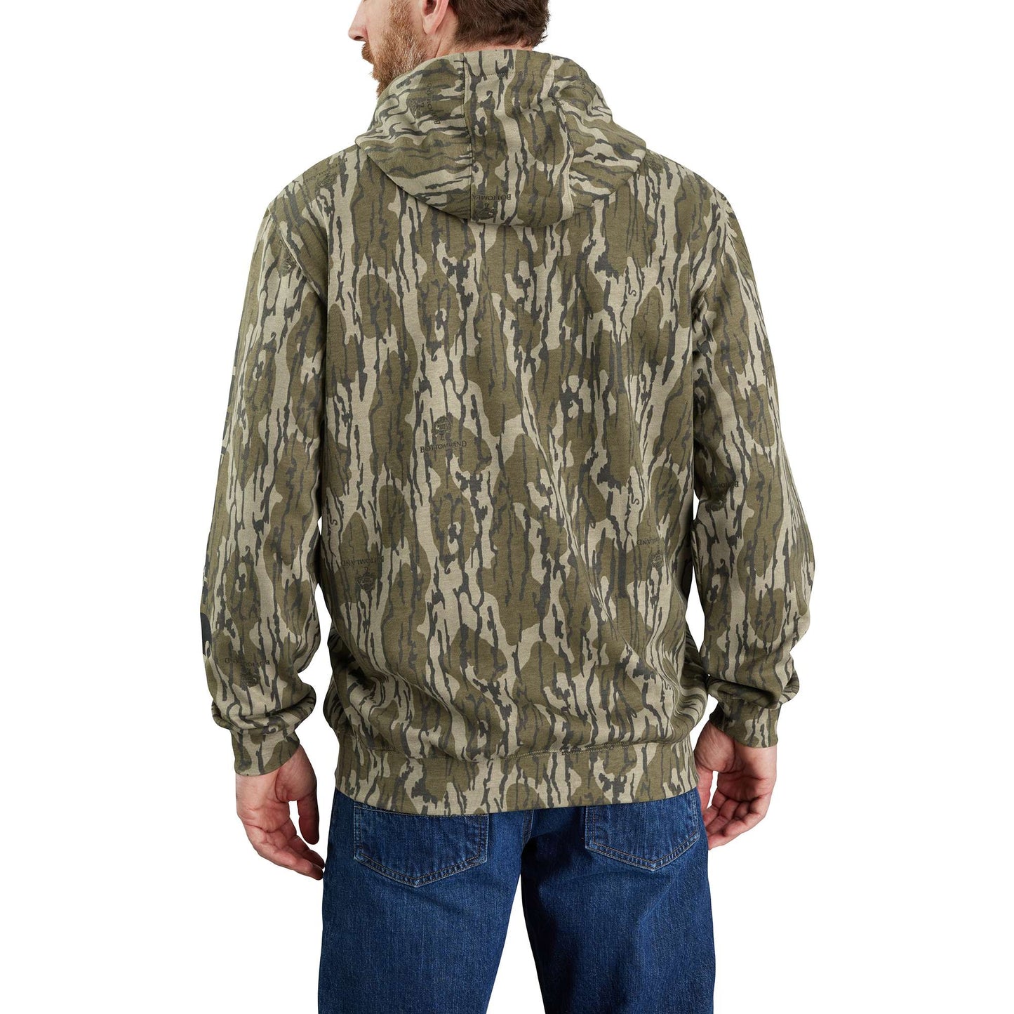Loose Fit Midweight Camo Sleeve Graphic Sweatshirt