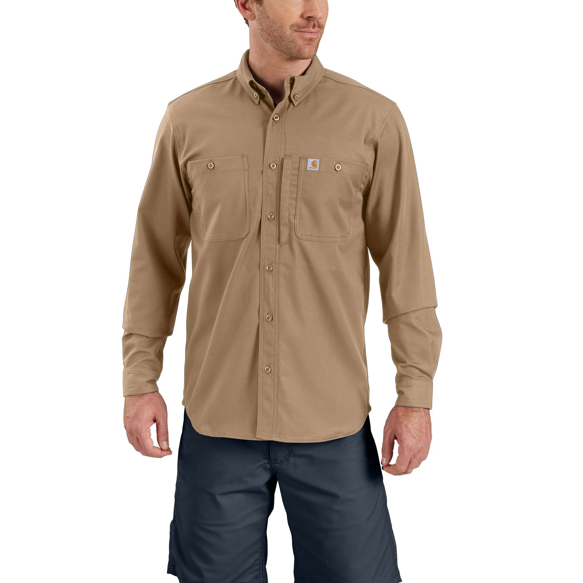 Rugged Professional™Series Relaxed Fit Canvas Long-Sleeve Shirt