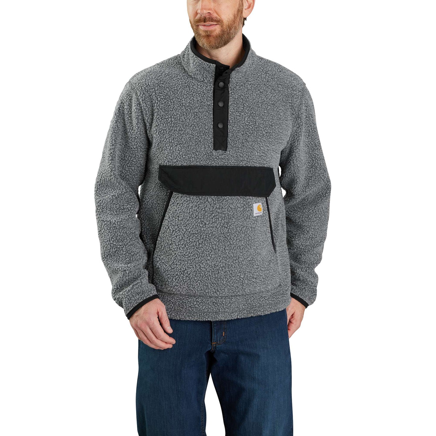 Relaxed Fit Fleece Snap Front Jacket - 2 Warmer Rating