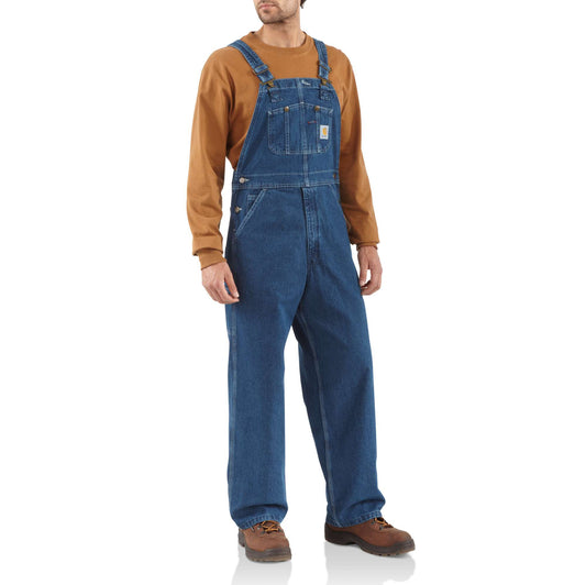 Washed Denim Bib Overall/Unlined