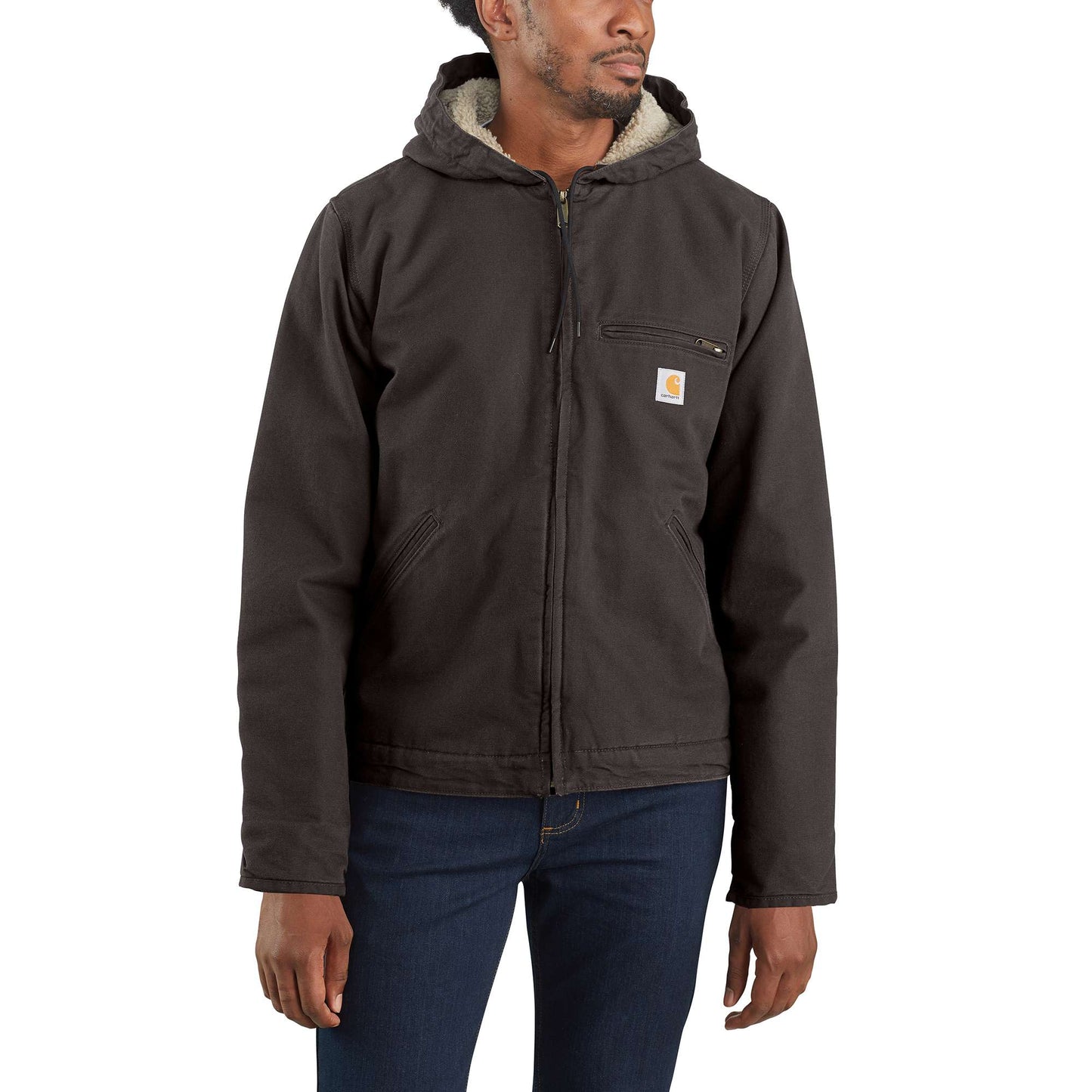 Men's Sherpa-Lined Jacket - Relaxed Fit - Washed Duck - 3 Warmest Rating