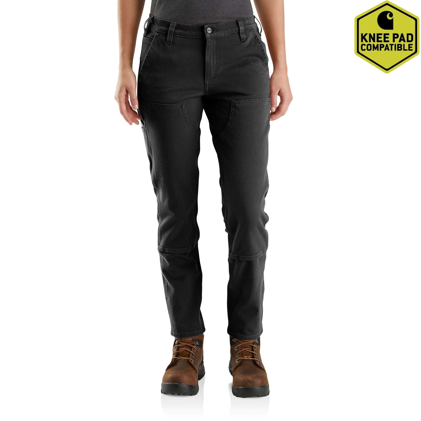 Women's Double-Knee Pant - Relaxed Fit - Rugged Flex® - Twill