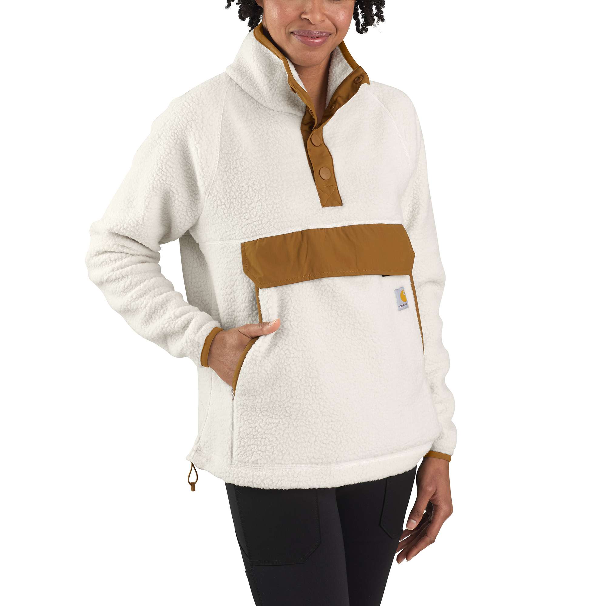 Women's Relaxed Fit Fleece Pullover Warmer Rating Carhartt Reworked