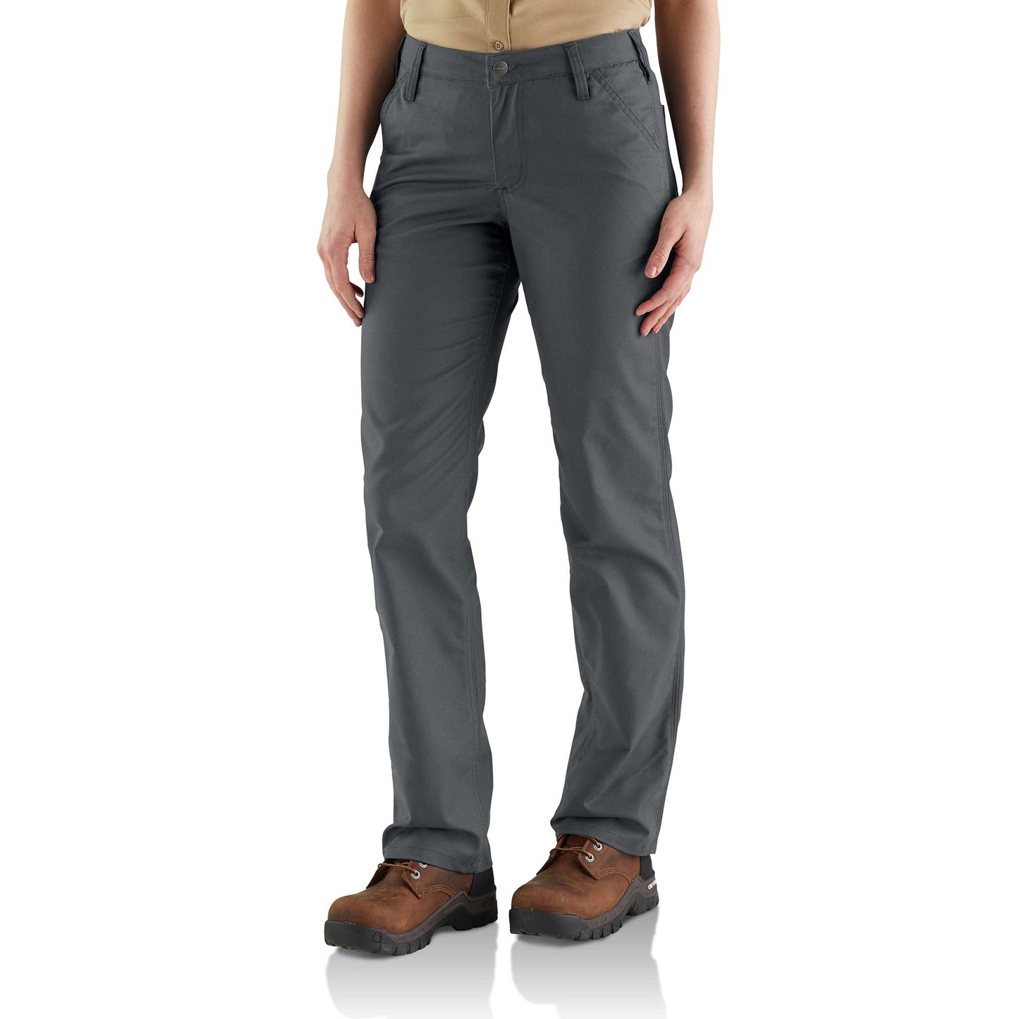 Women's Canvas Work Pant - Loose Fit - Rugged Flex