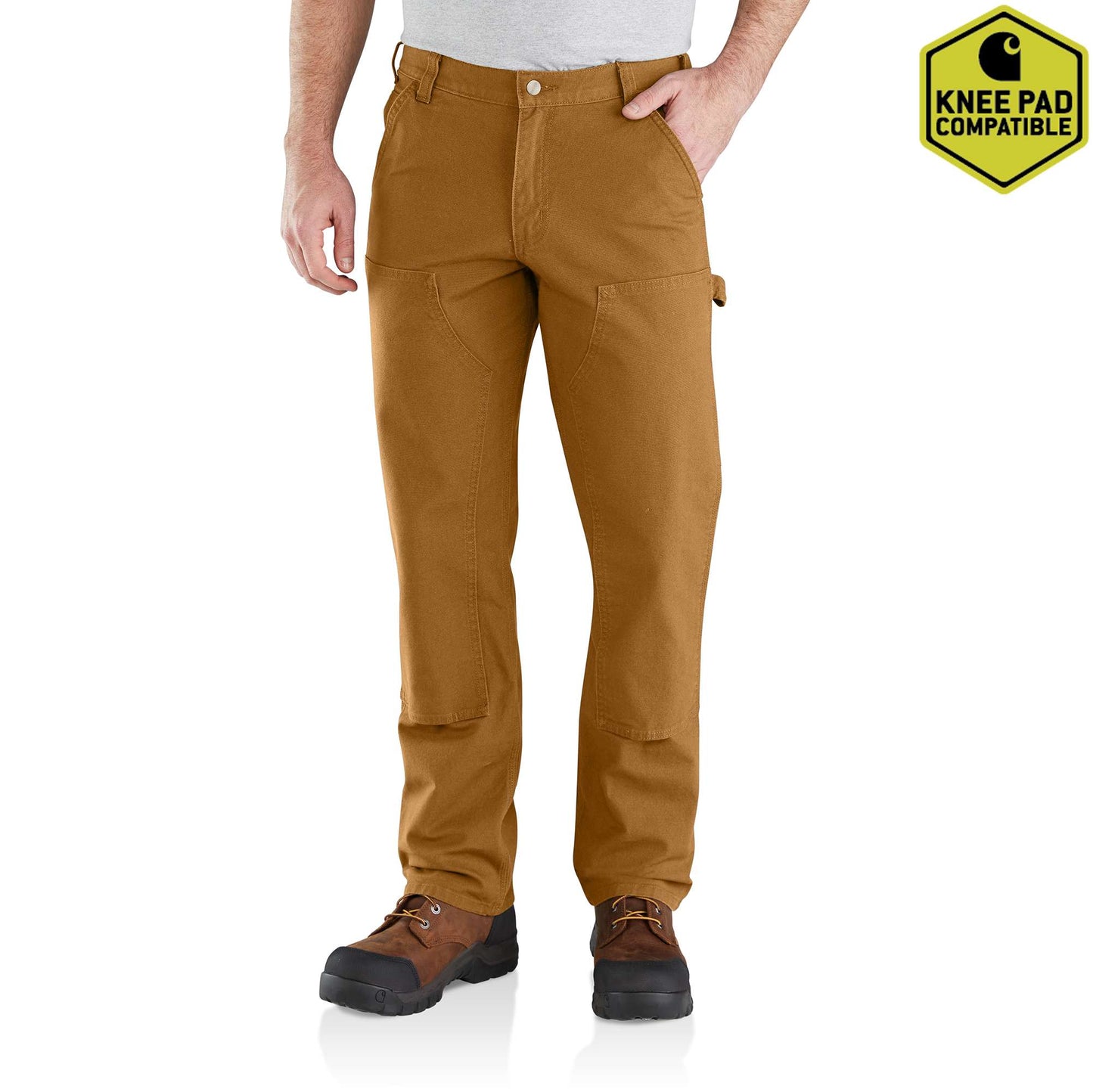 Relaxed Straight Rugged Flex® Duck Double-Front Dungaree