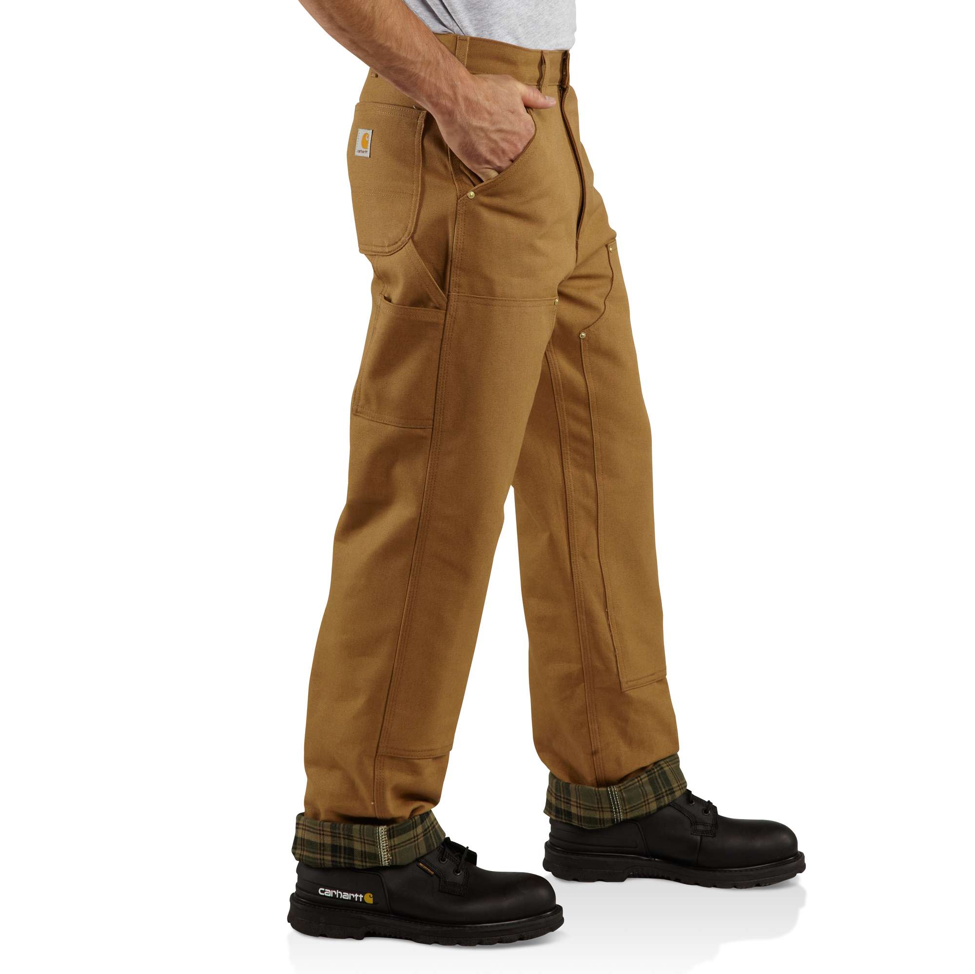 Firm Duck Double Front Dungaree Flannel Lined | Carhartt Reworked