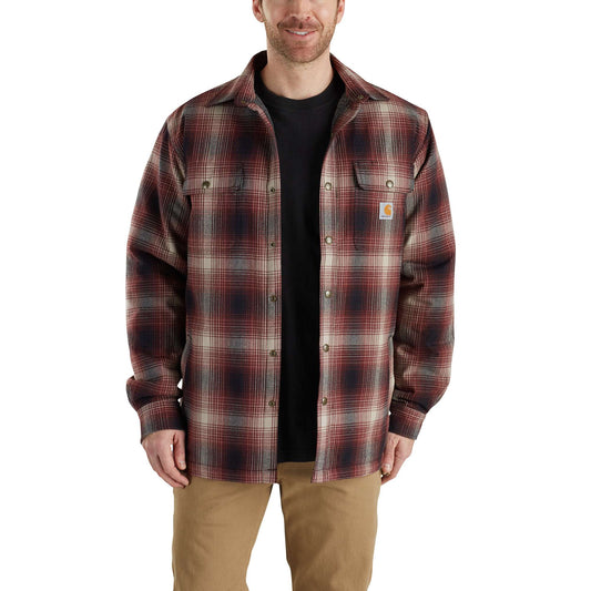 Hubbard Sherpa-Lined Plaid Flannel Shirt Jac