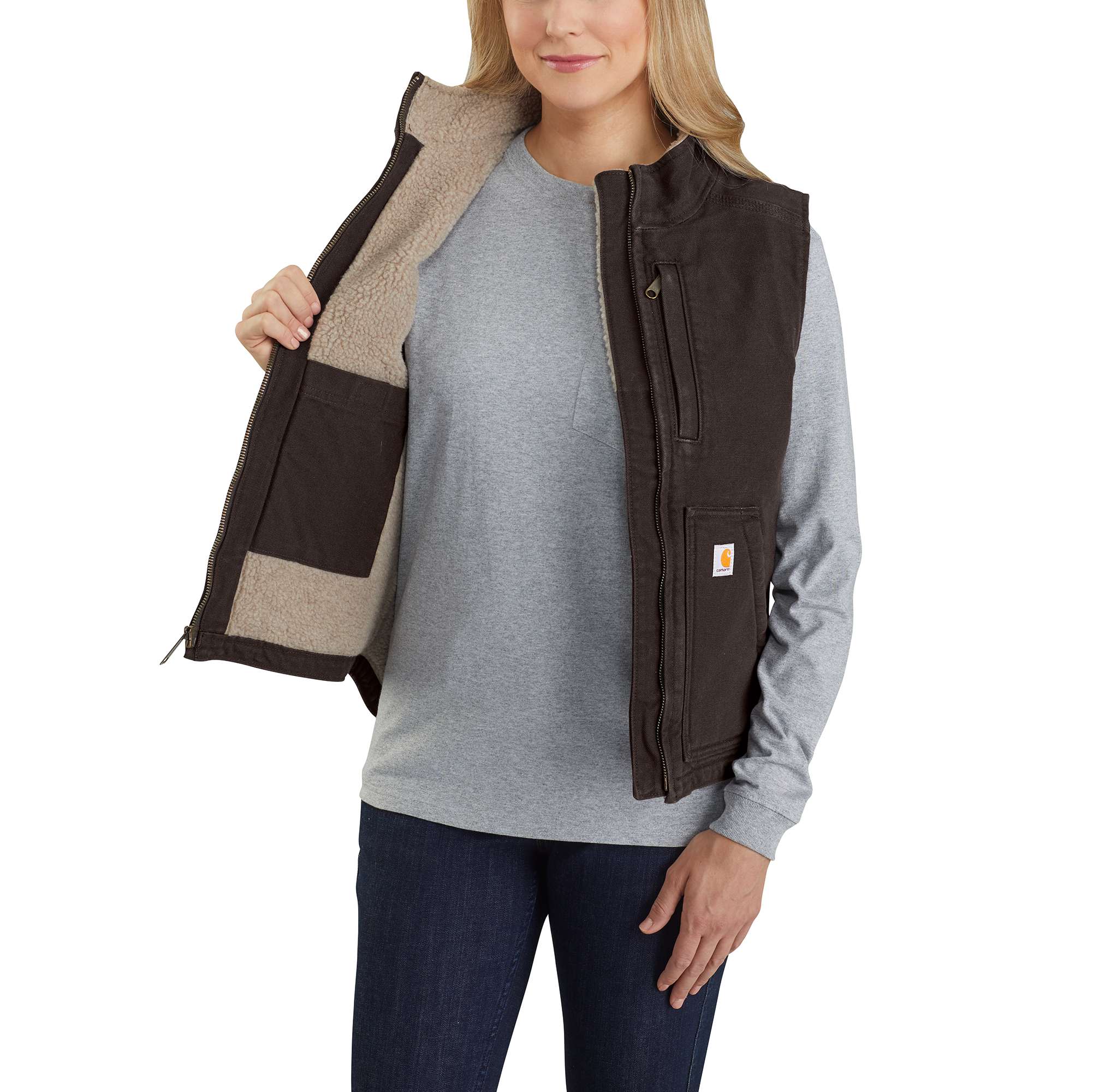 Washed Duck Mock Neck Vest | Carhartt Reworked