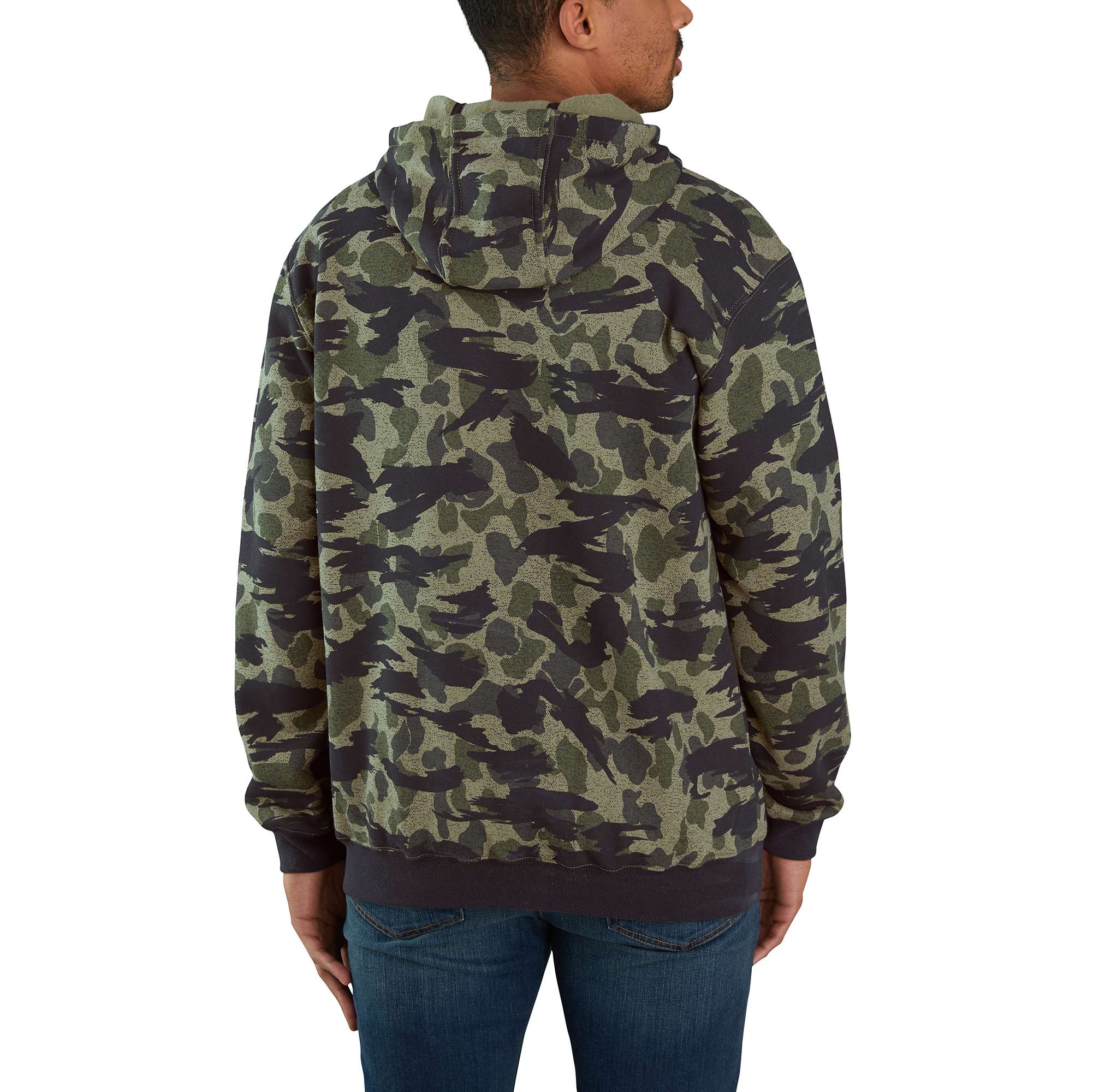 Carhartt Mens Camo Logo Sleeve Hoodie Sweatshirt good Loose Fit Camouflage 2XL NWT