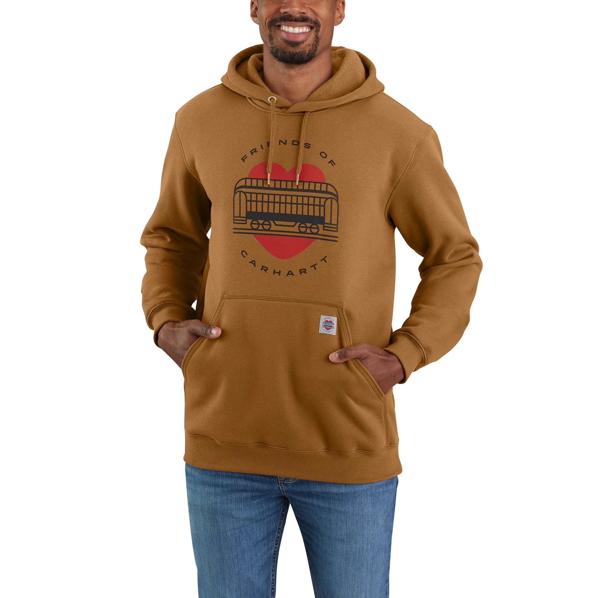 Carhartt men's rugged workwear graphic hoodie sale