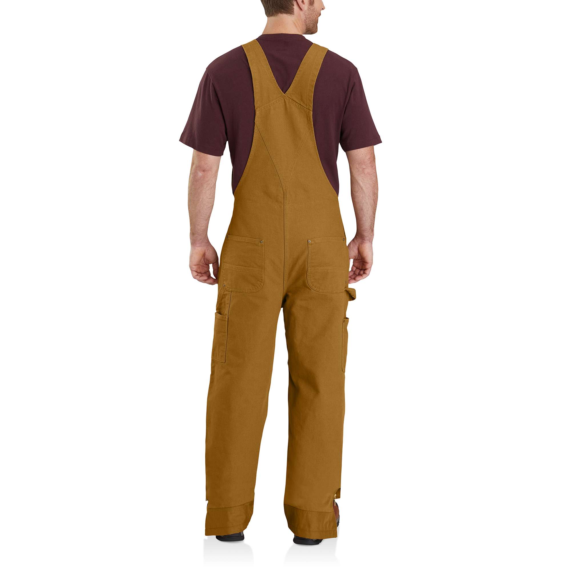 Quilt Lined Washed Duck Bib Overalls Carhartt Reworked