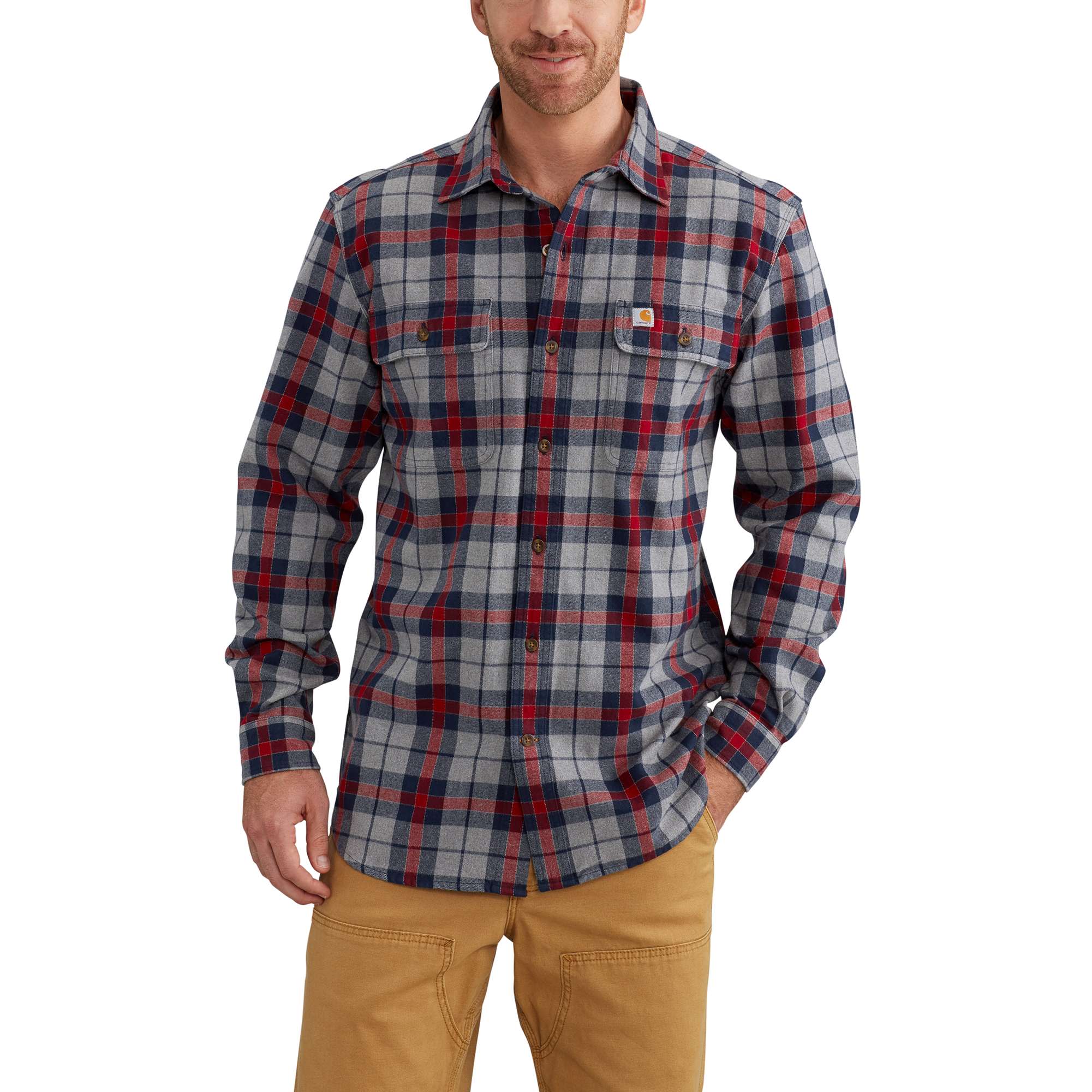 Carhartt hubbard plaid flannel shirt hotsell