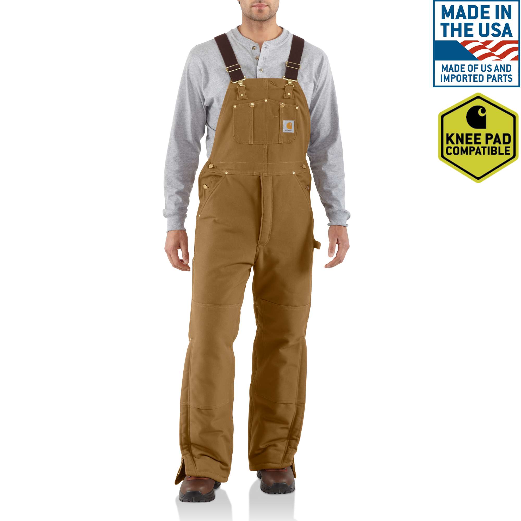 Carhartt duck bib overall 32×30 Carhartt Men's Duck Bib Overall - Black | Gemplers