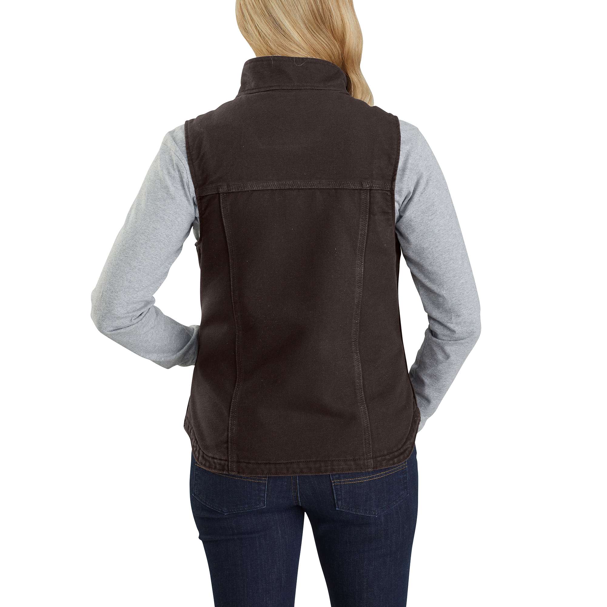 Carhartt Women's Relaxed Fit Washed Duck Sherpa-Lined store Mock-Neck Vest size XS