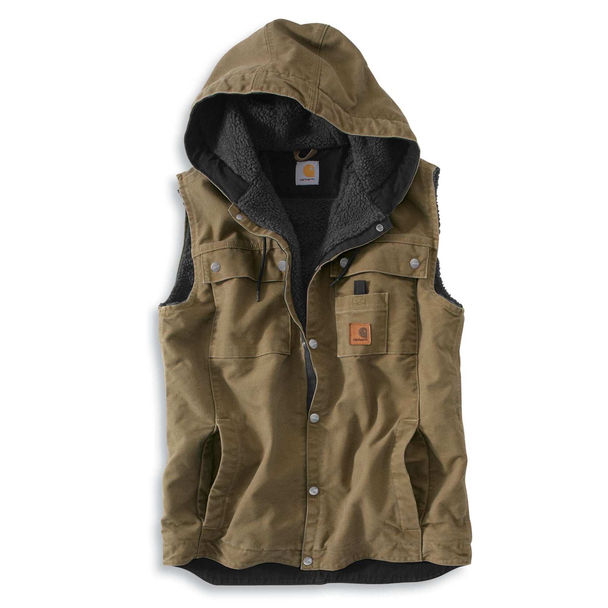 Sandstone Hooded Multi-Pocket Vest - Main Image