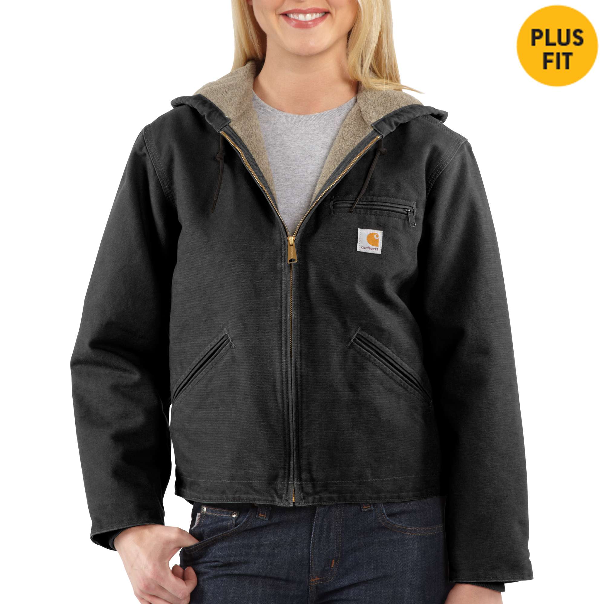 Carhartt Sierra Jacket J141 ブラック L Sandstone Sherpa-Lined Sierra Jacket | Carhartt Reworked