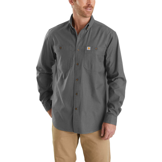 Rugged Flex Relaxed Fit Midweight Canvas Long-Sleeve Shirt