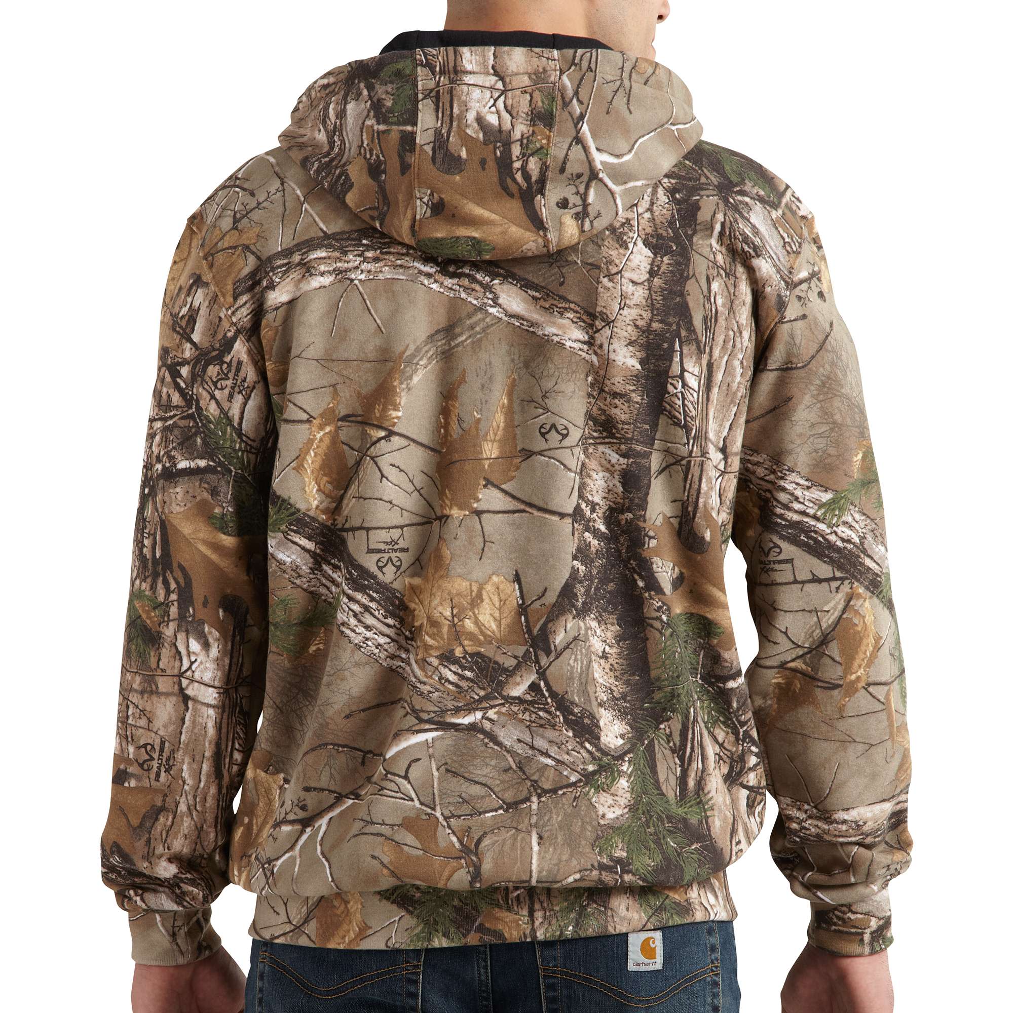 Midweight Realtree Xtra® Camo Hooded Zip-Front Sweatshirt
