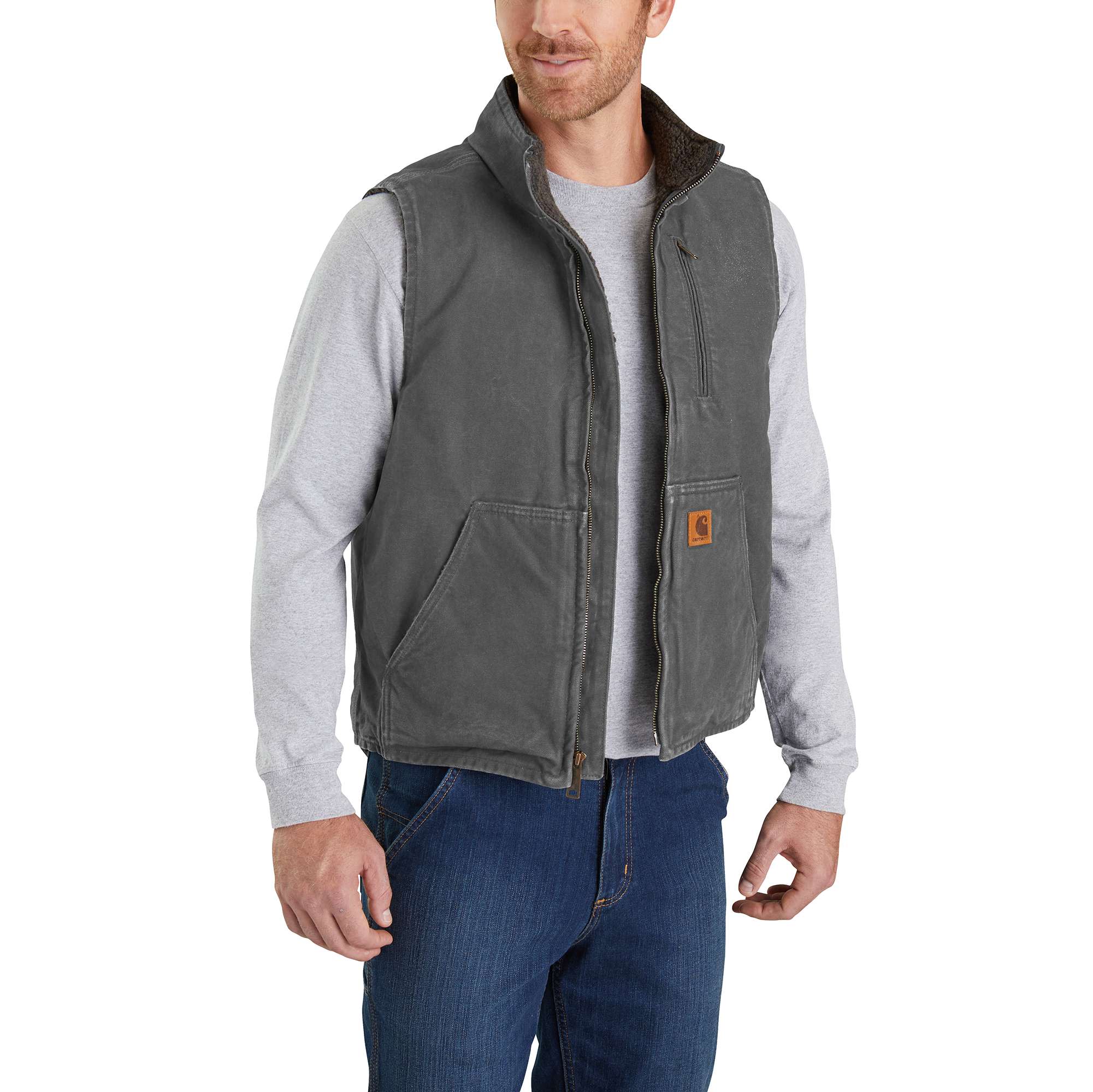 Carhartt ベスト V33 MOS Carhartt Mock-Neck Vest — Green, Large, Model# V33