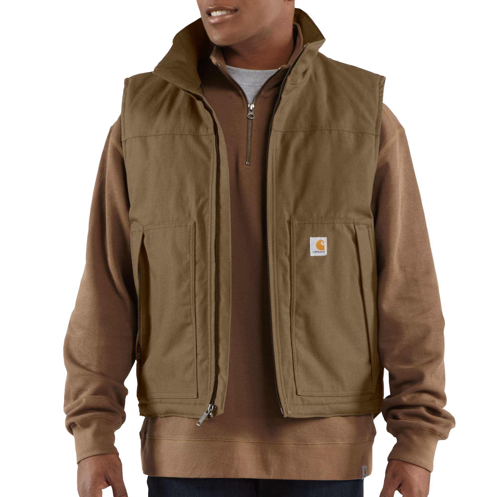 Carhartt online Quick Duck Jefferson Mens Large Beige Full Zip Insulated Vest