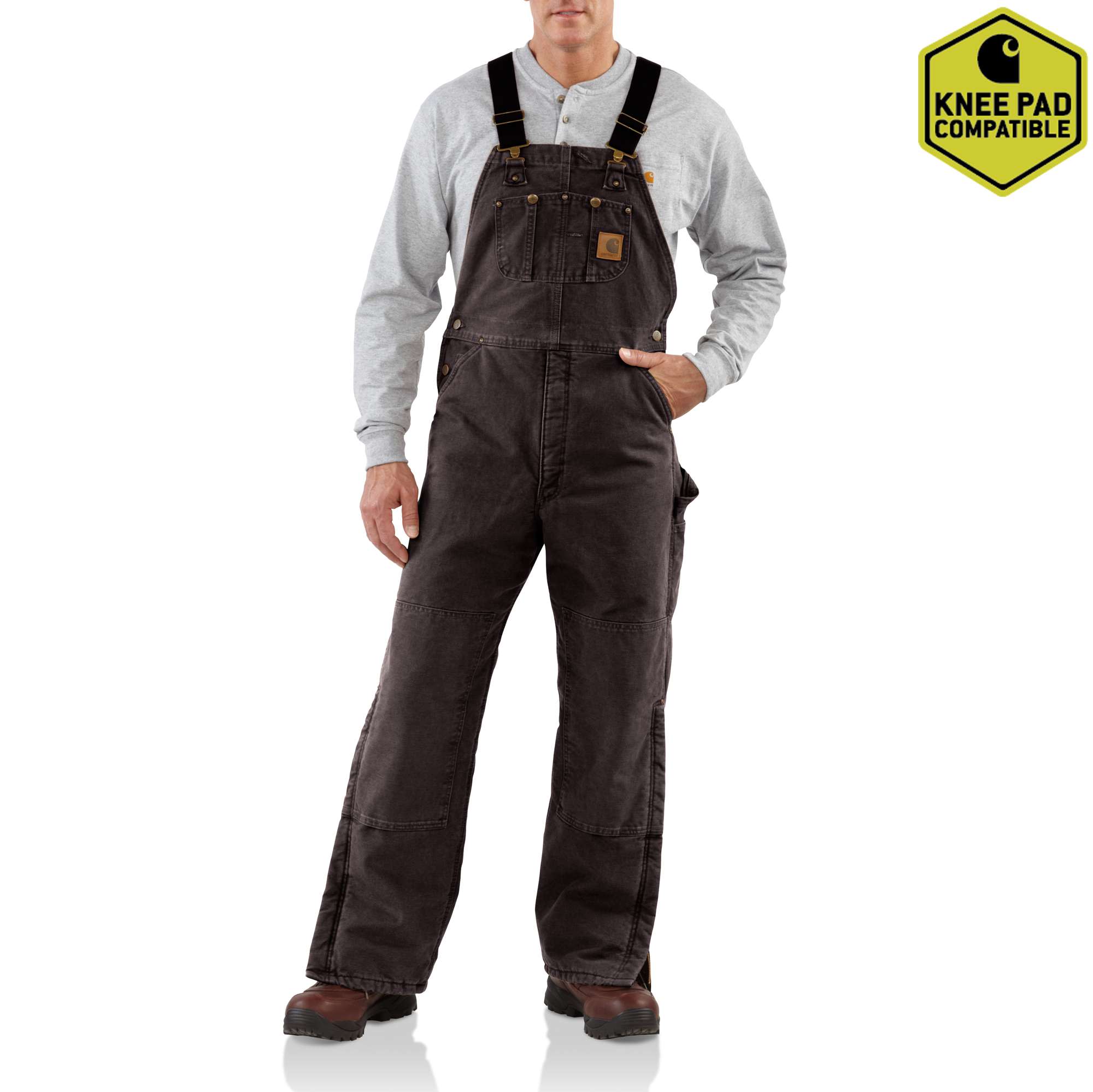 Sandstone Duck Bib Overall / Quilt-Lined | Carhartt Reworked