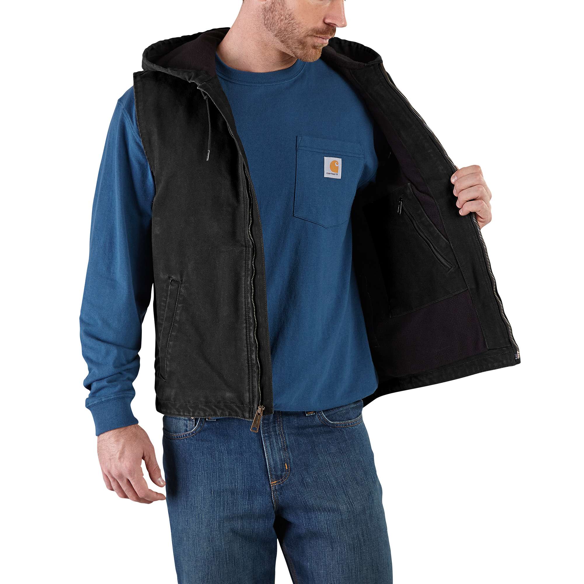 Fleece-Lined Knoxville Hooded Vest | Carhartt Reworked