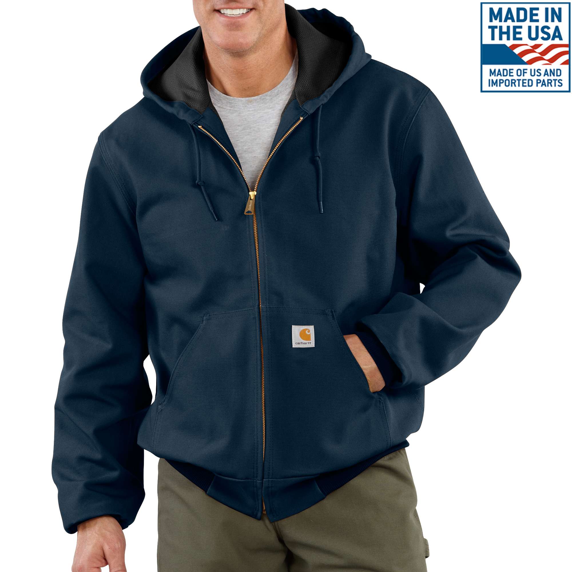 Carhartt OJO131-M XL フード付きジャケット Carhartt OJO131-M Firm Duck Thermal Lined Active Jacket