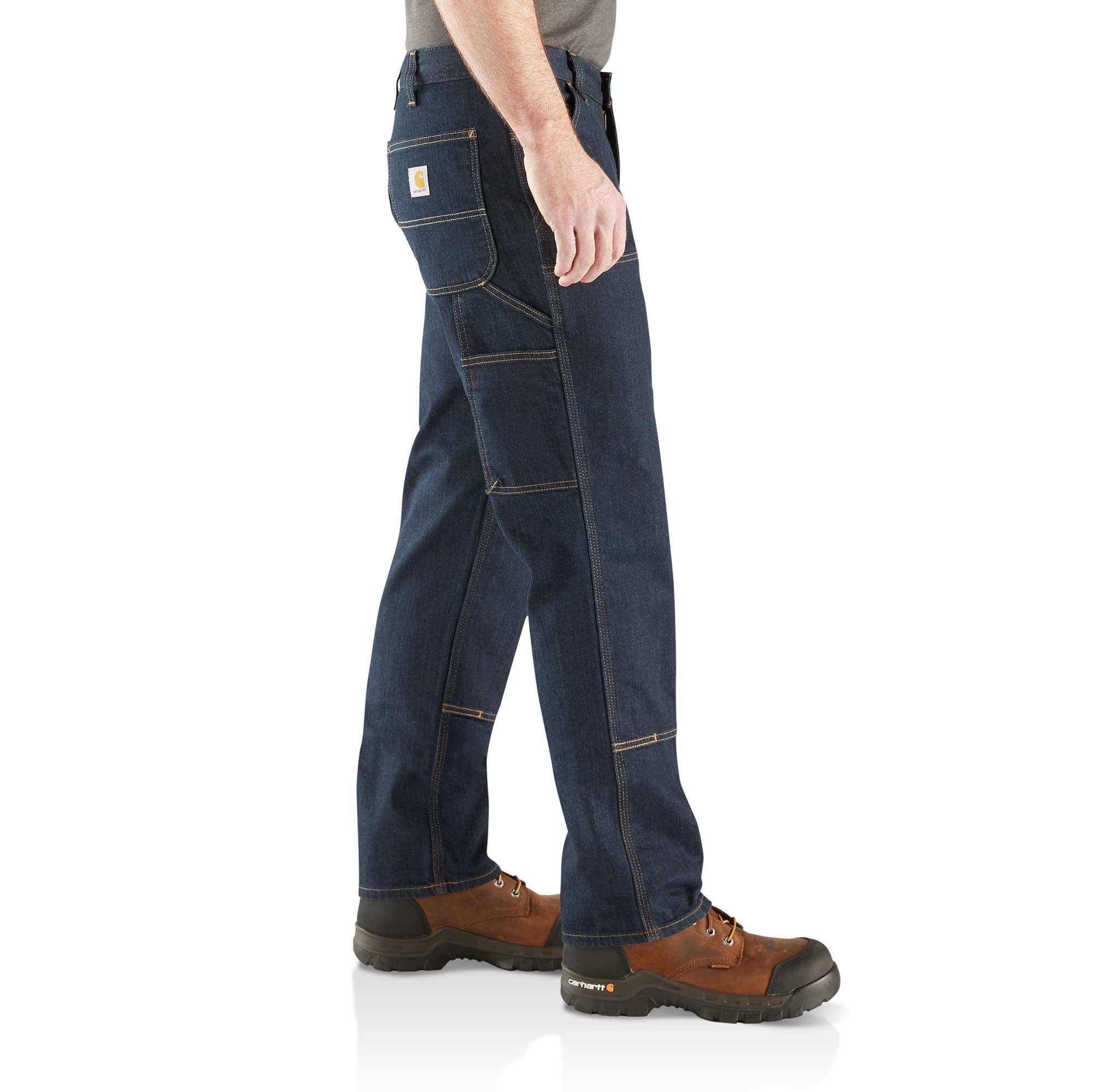 Relaxed Straight Rugged Flex™ Double-Front Denim Dungaree