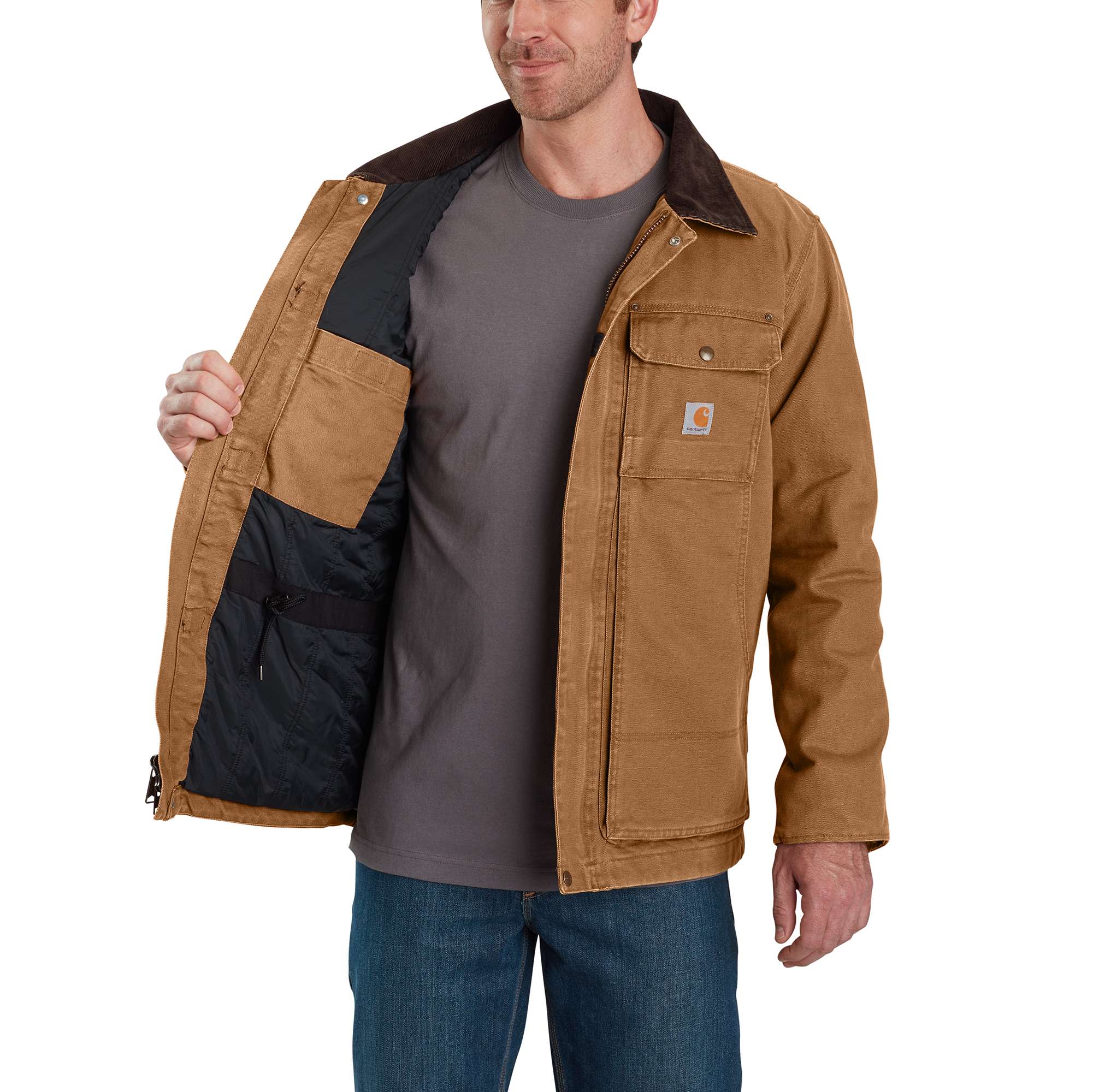 (美品・レア)  carhartt モッズコート Full Swing® Relaxed Fit Washed Duck Insulated Traditional Coat - 3