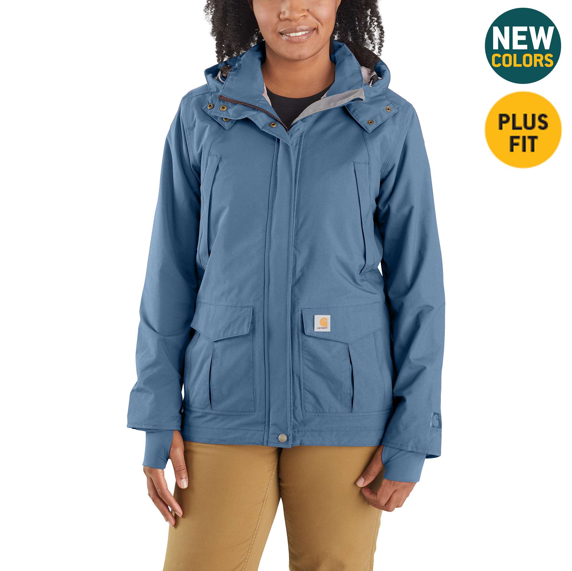 Carhartt Womens store Shoreline Jacket Sz M Blackberry Storm Defender Rain Waterproof