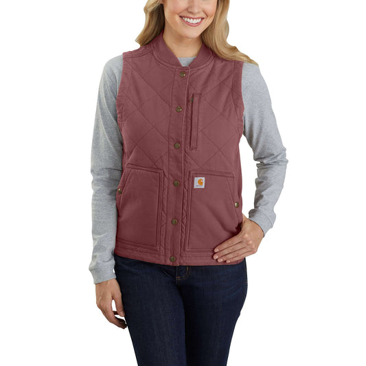 Women's Rugged Flex® Relaxed Fit Canvas Insulated Rib Collar Vest