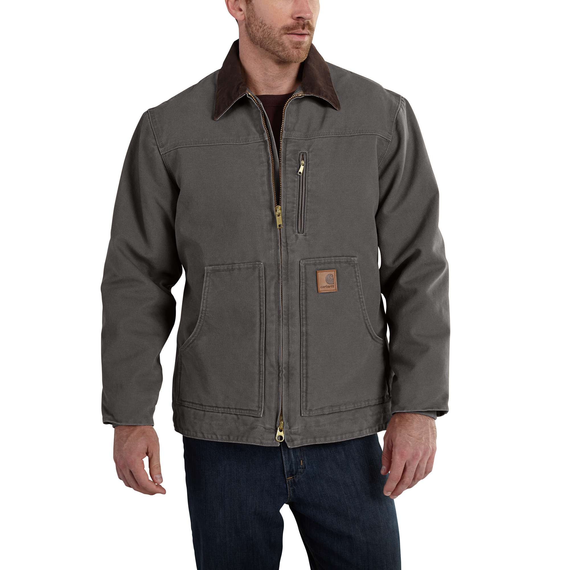 Carhartt グレー デニムジャケット Carhartt グレー デニムジャケット フランネルライニング