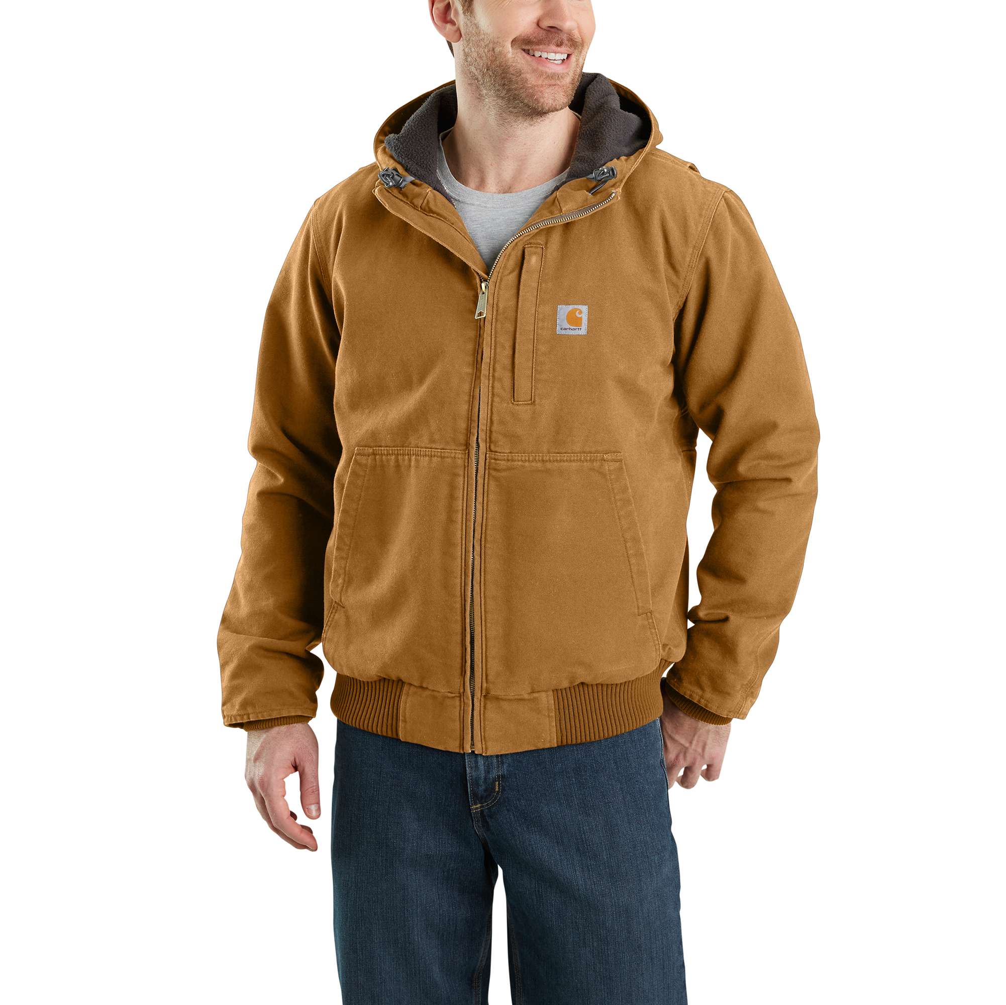 Full Swing® Loose Fit Washed Duck Fleece-Lined Active Jac - 2