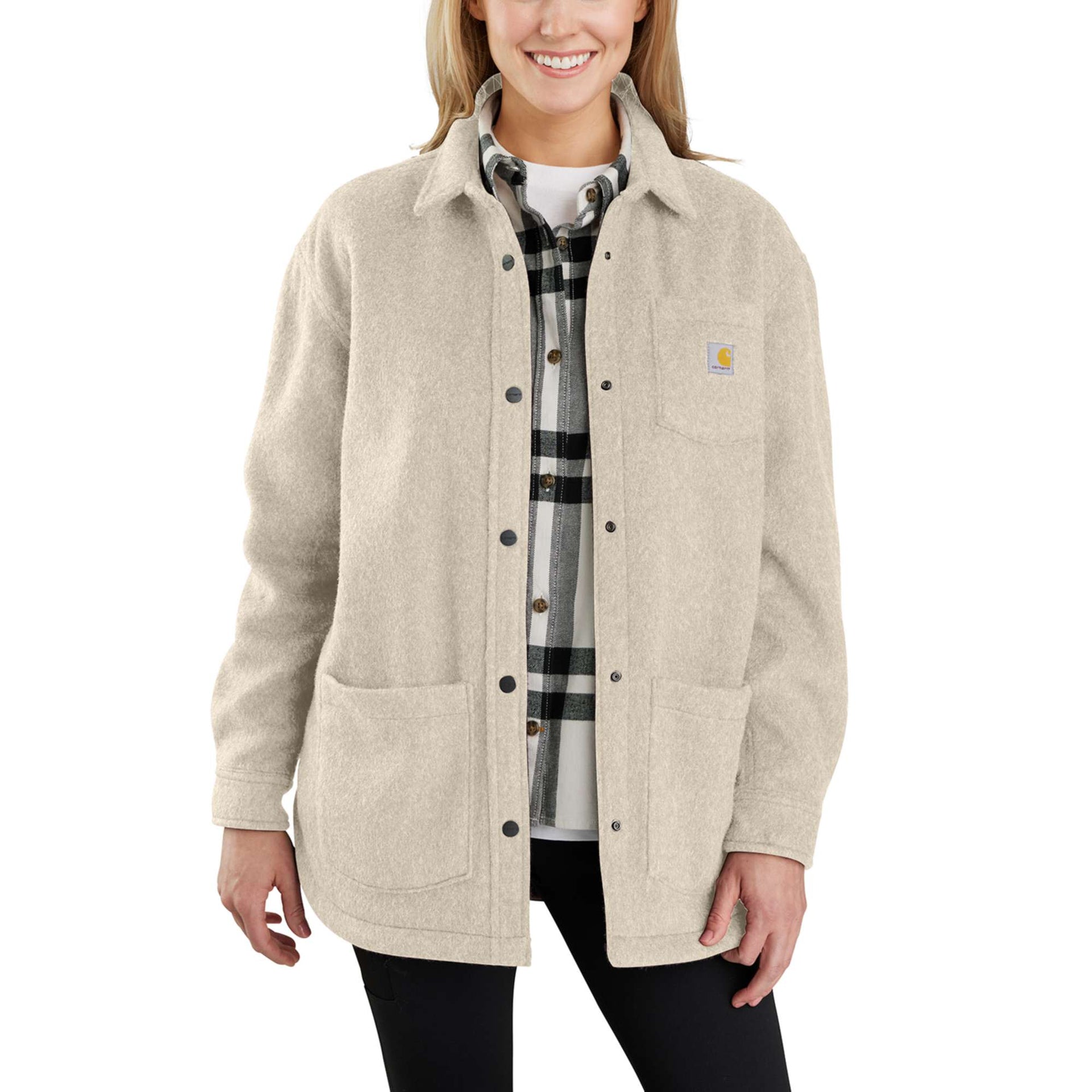 Loose Fit Fleece Shirt Jac Carhartt Reworked