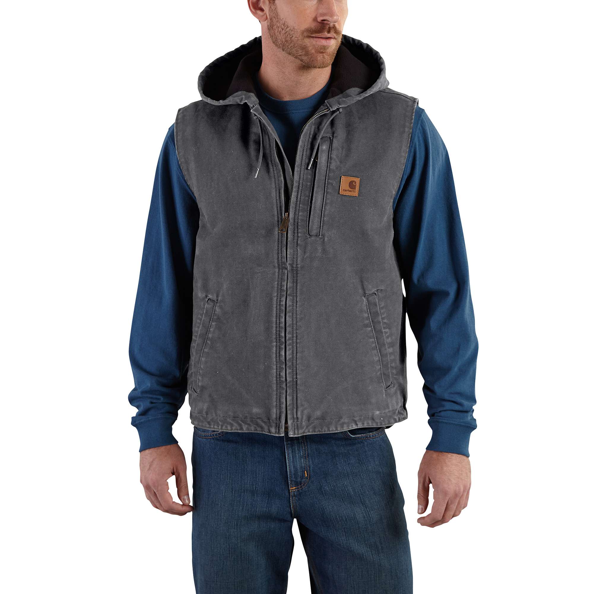 Carhartt men's knoxville hooded vest on sale