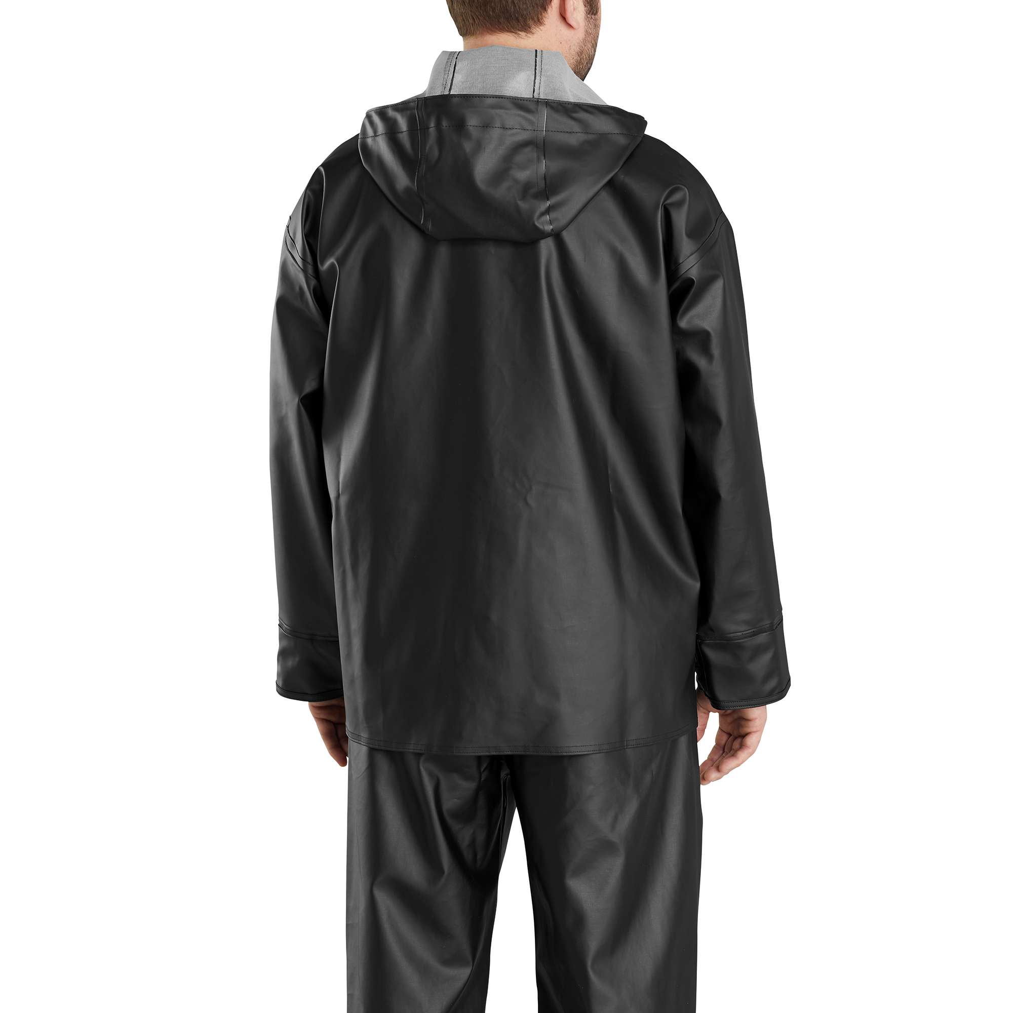 Carhartt メンズ ミッドウェイト 防水 レインストームコート L 黒 Midweight Waterproof Rainstorm Jacket | Carhartt Reworked