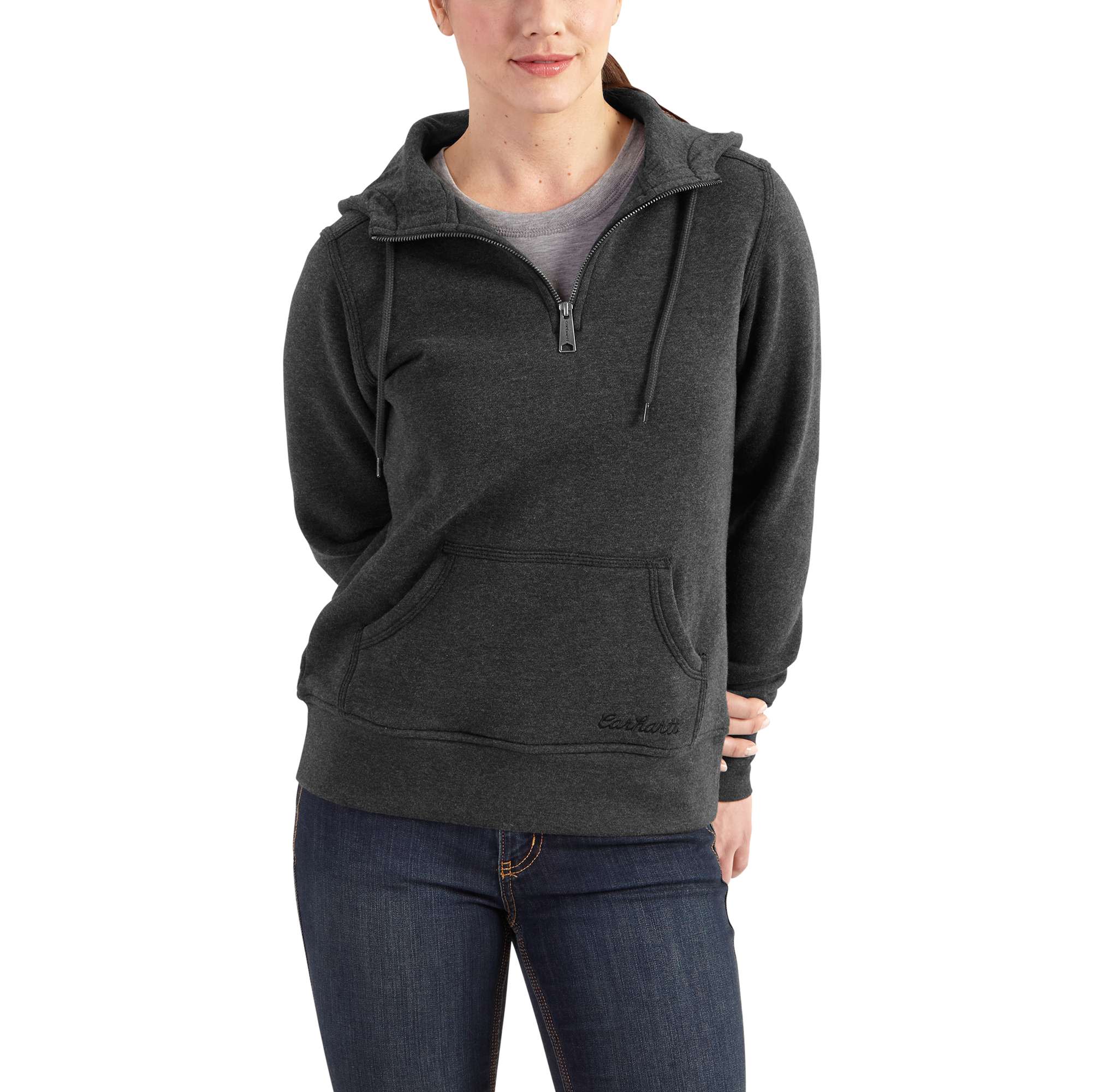 a24チャコールグレーM40 Clarksburg Quarter-Zip Sweatshirt | Carhartt Reworked