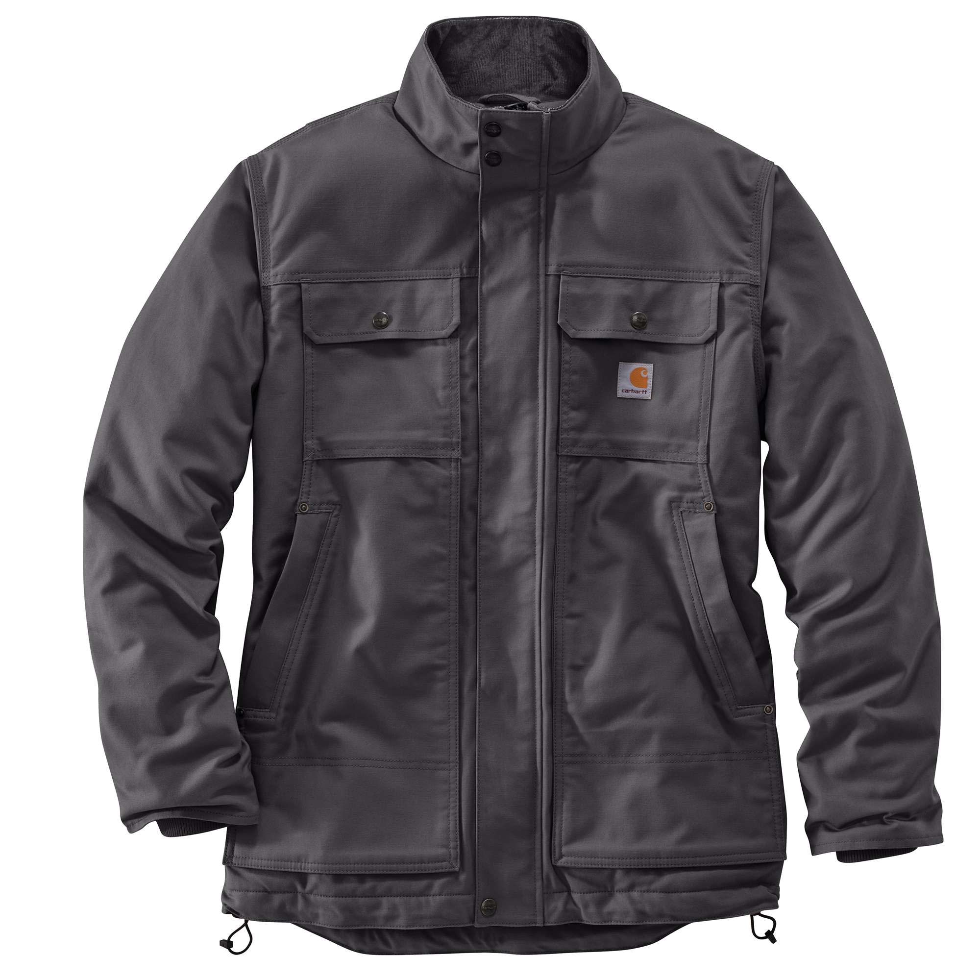 Carhartt ダークブラウン フード付きジャケット Full Swing® Relaxed Fit Quick Duck Insulated Traditional Coat