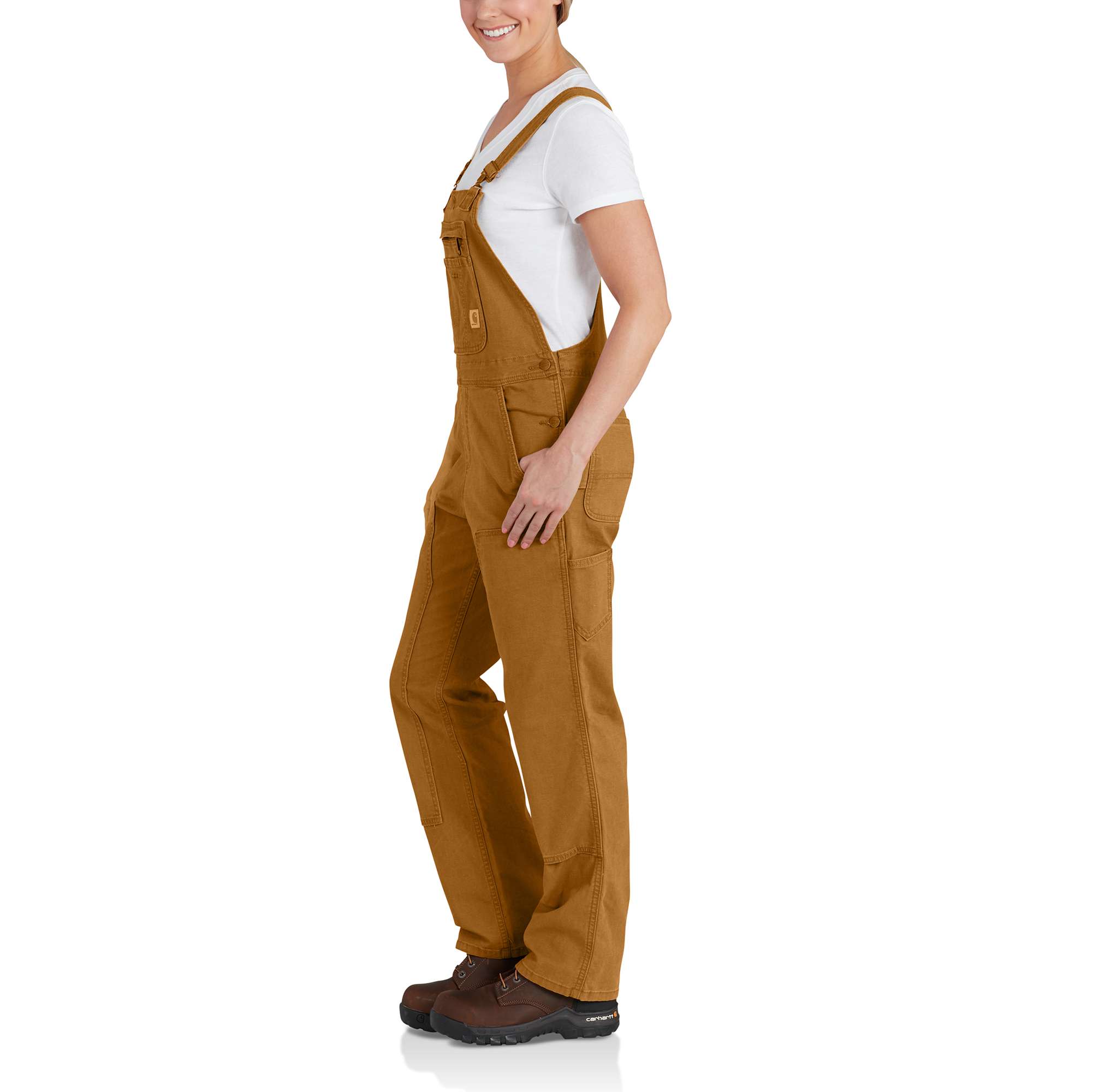 Women's Rugged Flex® Loose Fit Canvas Bib Overall | Carhartt Reworked