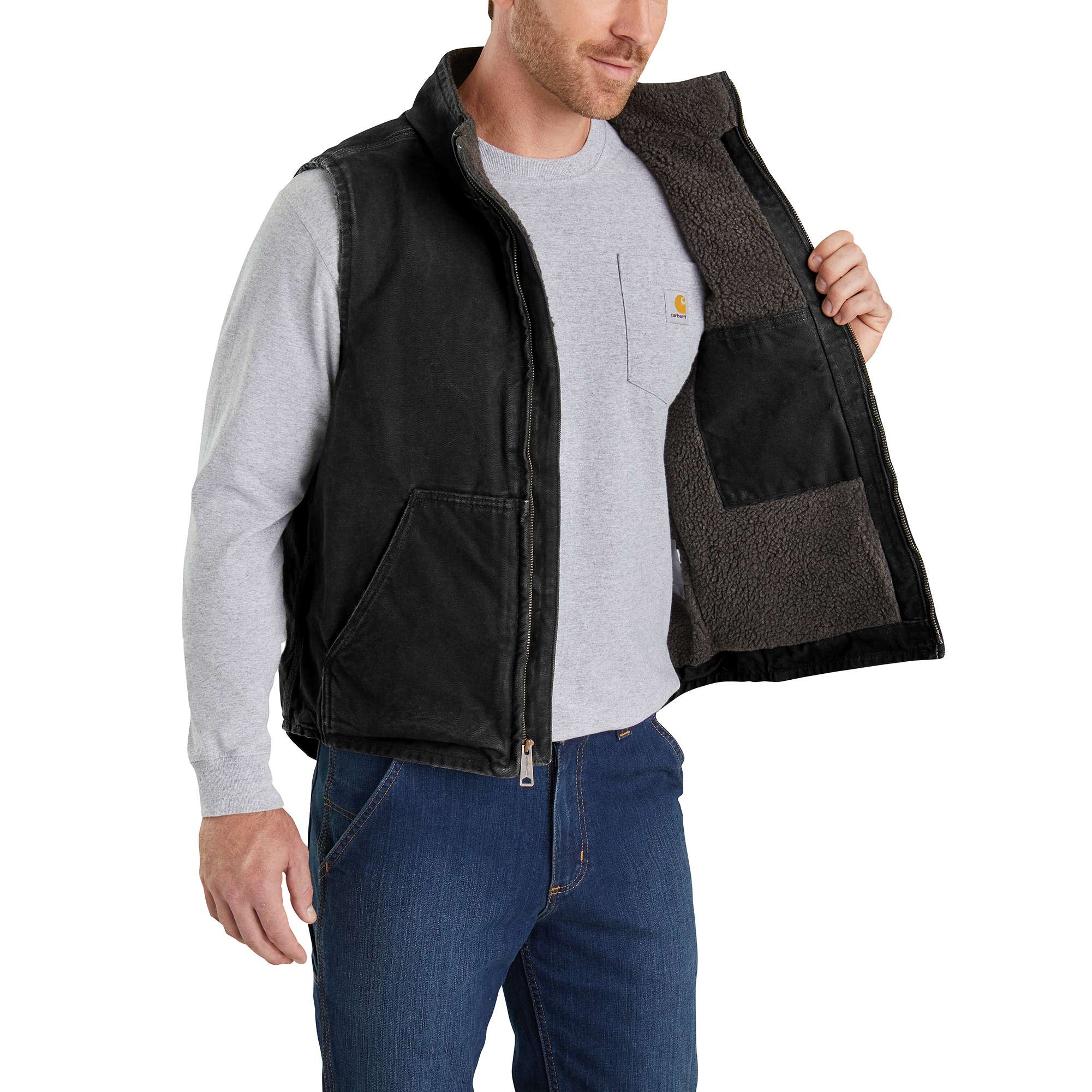 Carhartt mens Sandstone Utility Vest 4x hotsell size