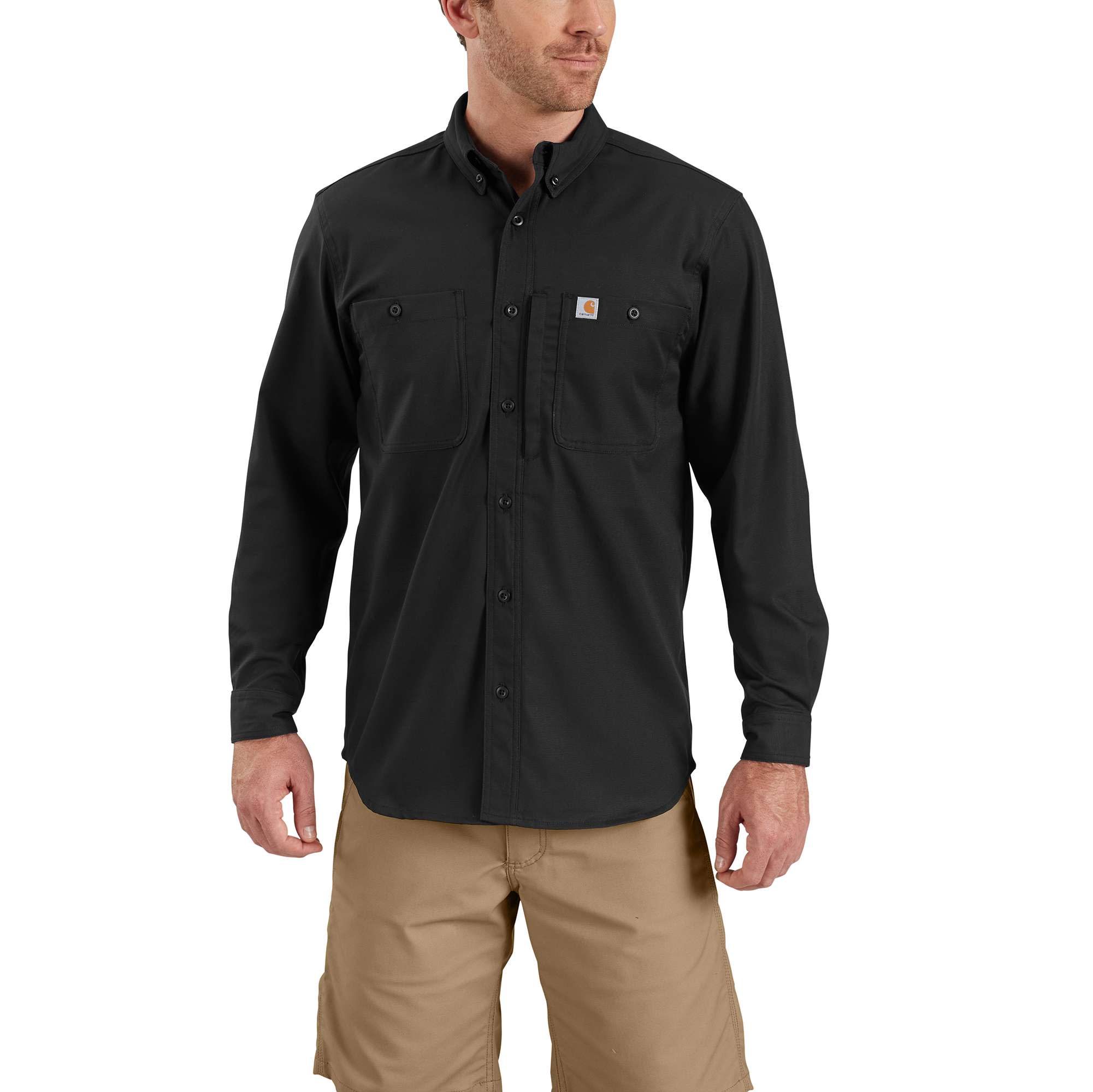 Rugged Professional™Series Relaxed Fit Canvas Long-Sleeve Shirt