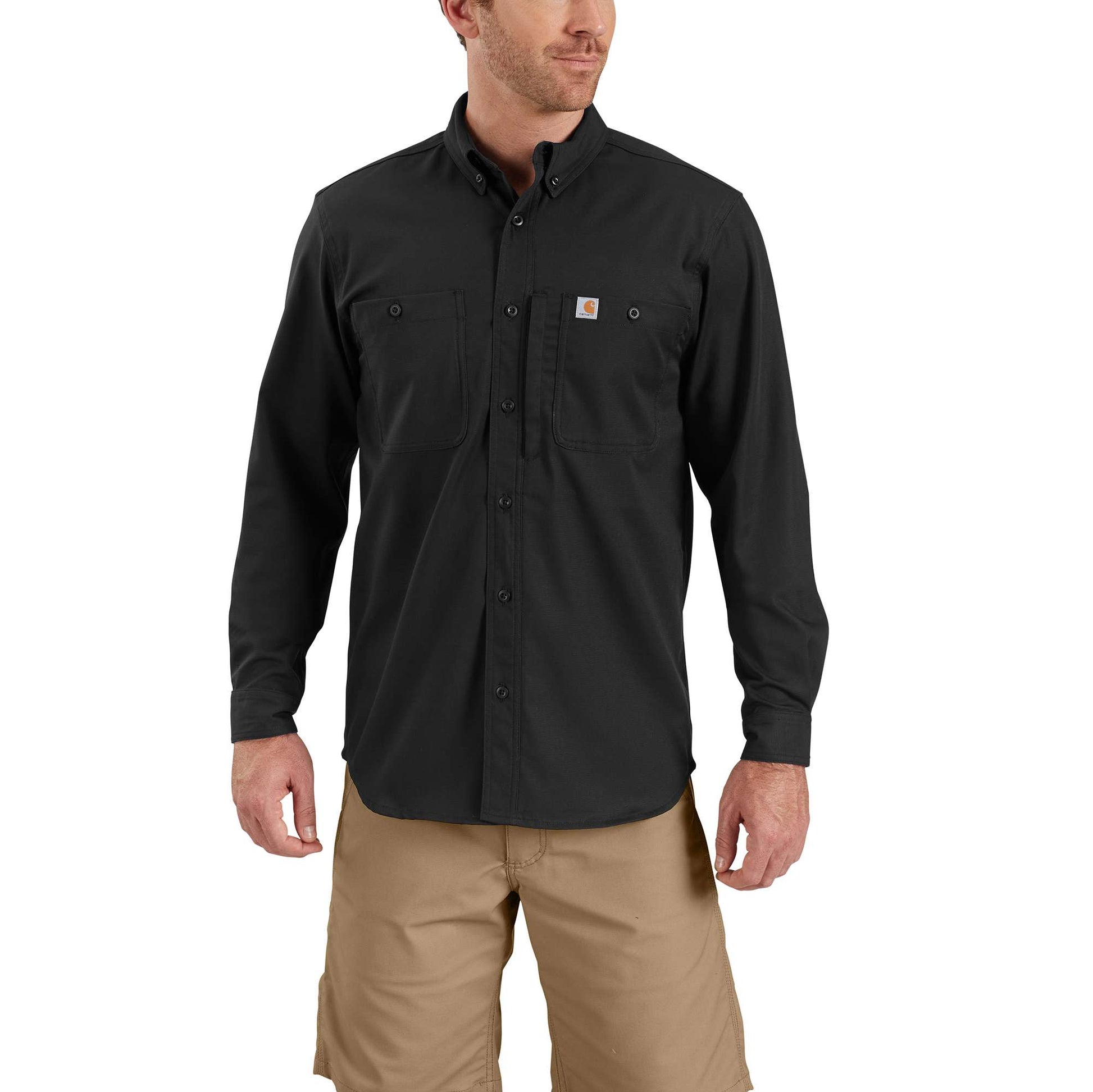 Rugged ProfessionalSeries Relaxed Fit Canvas Long-Sleeve Shirt Rugged ProfessionalSeries Relaxed Fit Canvas Long-Sleeve Shirt