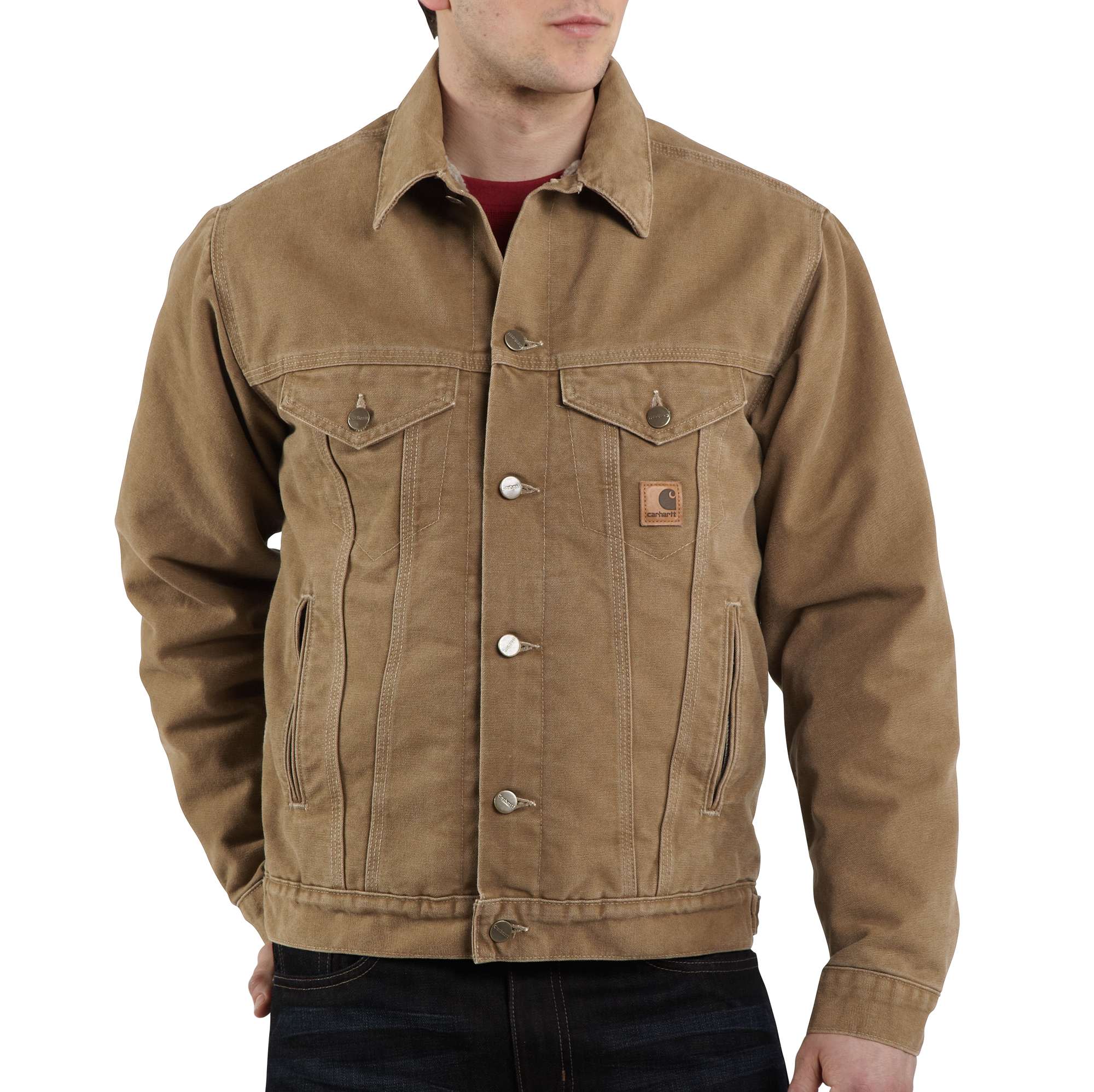 Carhartt sherpa lined denim jean jacket best sale