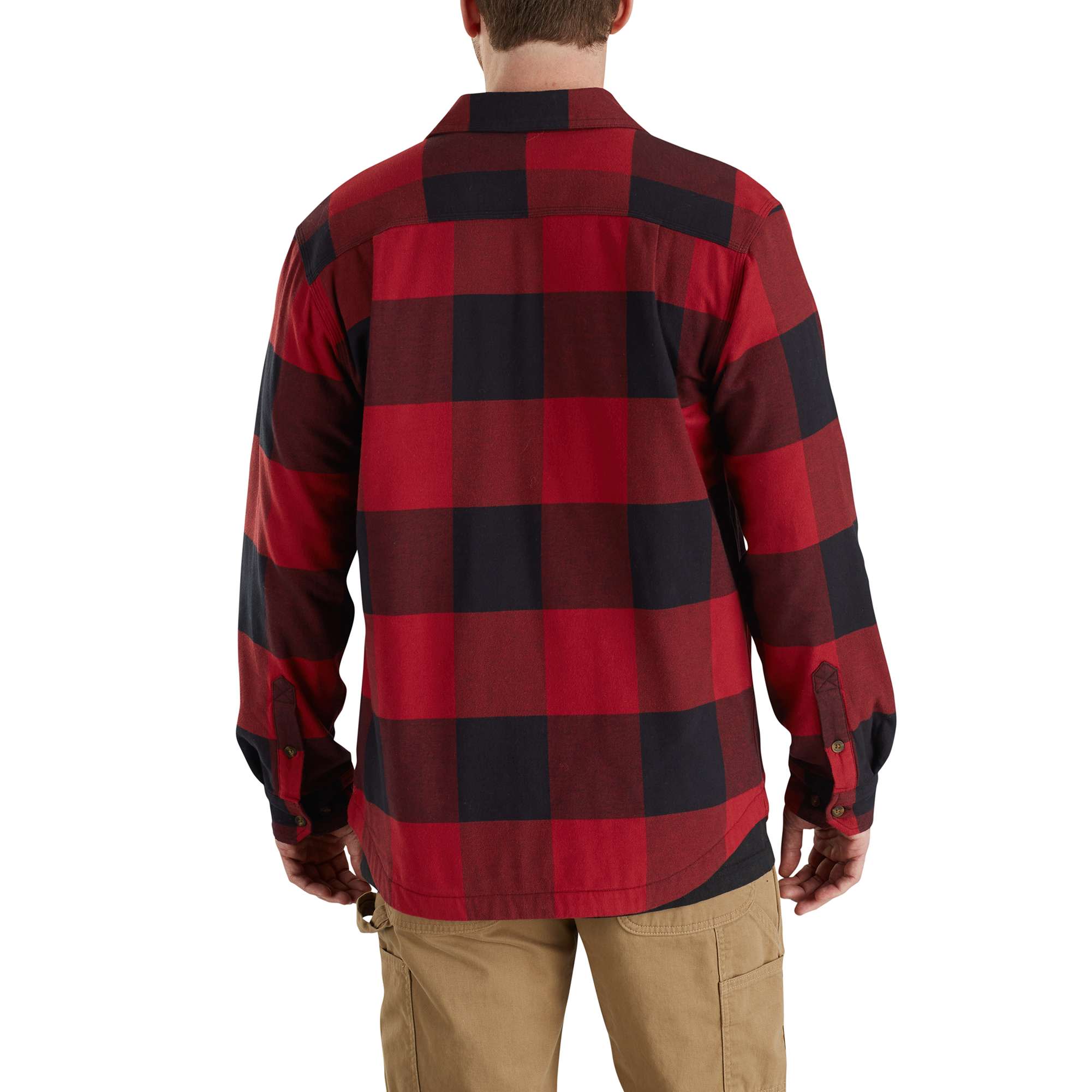 03M781◯ 80s Carhartt USA製 チェック BD ワークシャツ Rugged Flex® Hamilton Fleece-Lined Shirt Jac | Carhartt Reworked