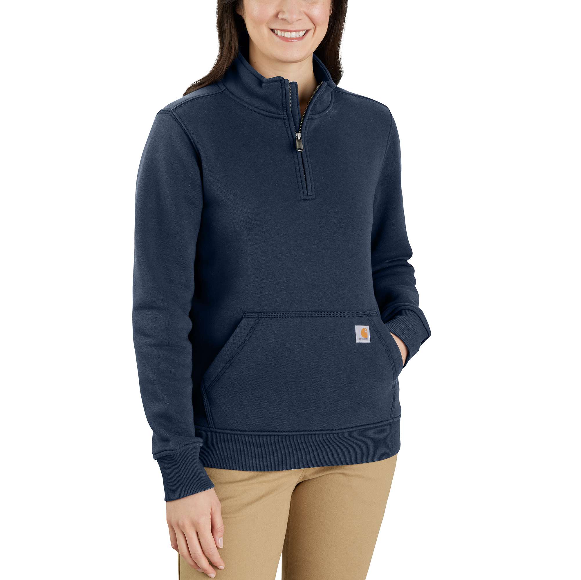 Relaxed Fit Midweight Quarter-Zip Mock-Neck Sweatshirt | Carhartt Reworked