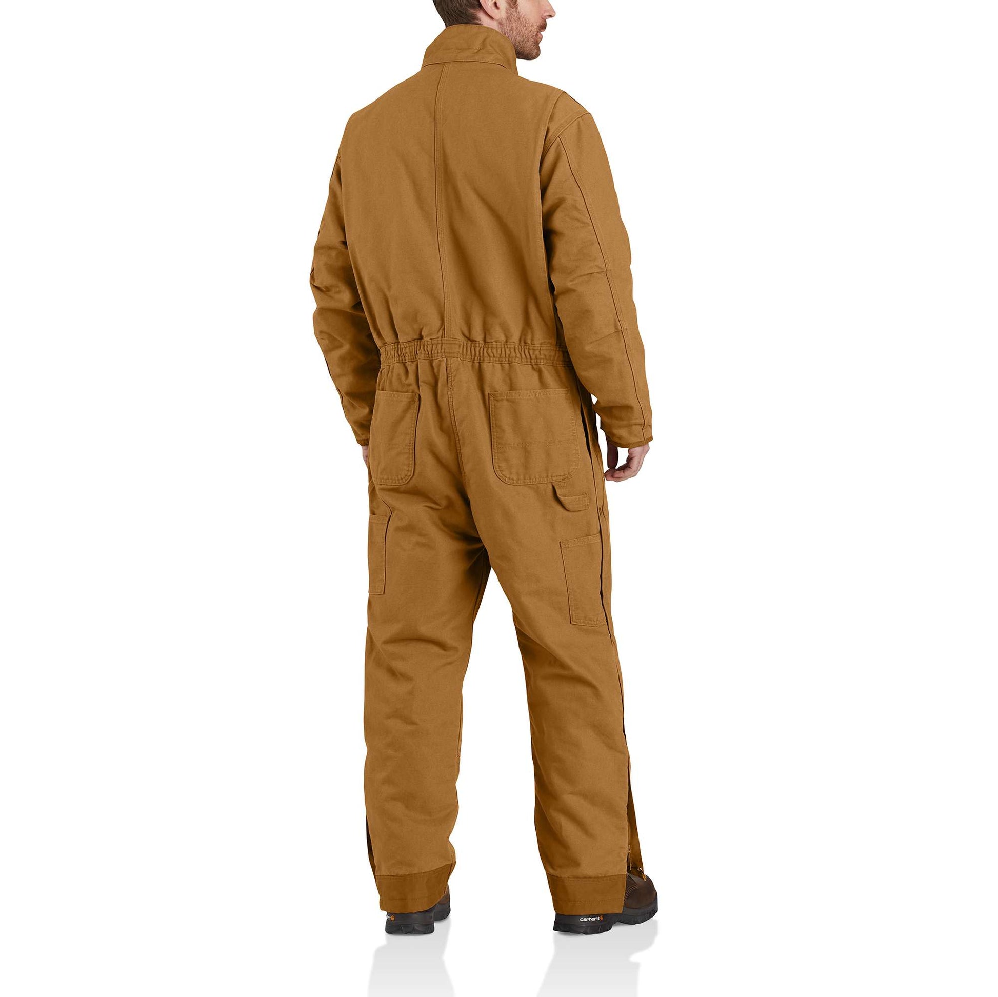 Carhartt Men&s Loose Fit Washed Duck Insulated Coverall | Brown | 2XL