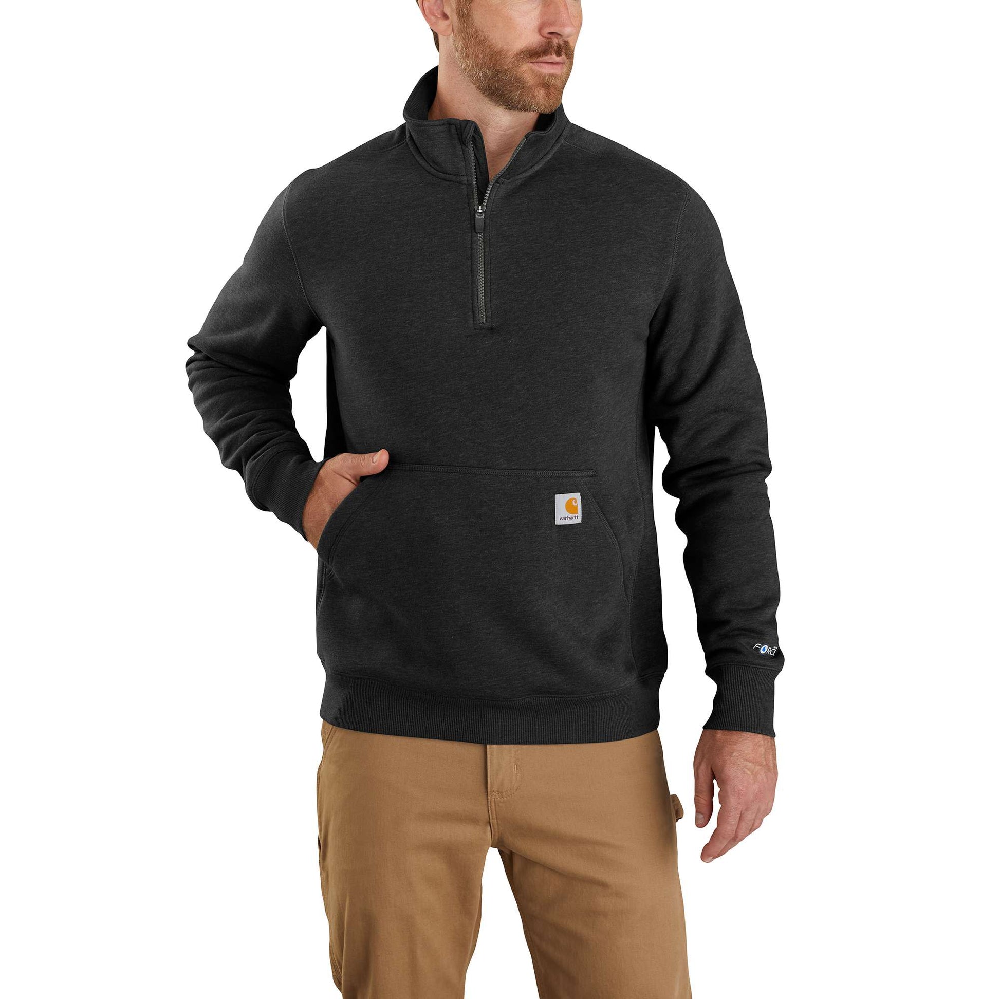 Carhartt Force® Relaxed Fit Midweight 1/4 Zip Pocket Sweatshirt ...