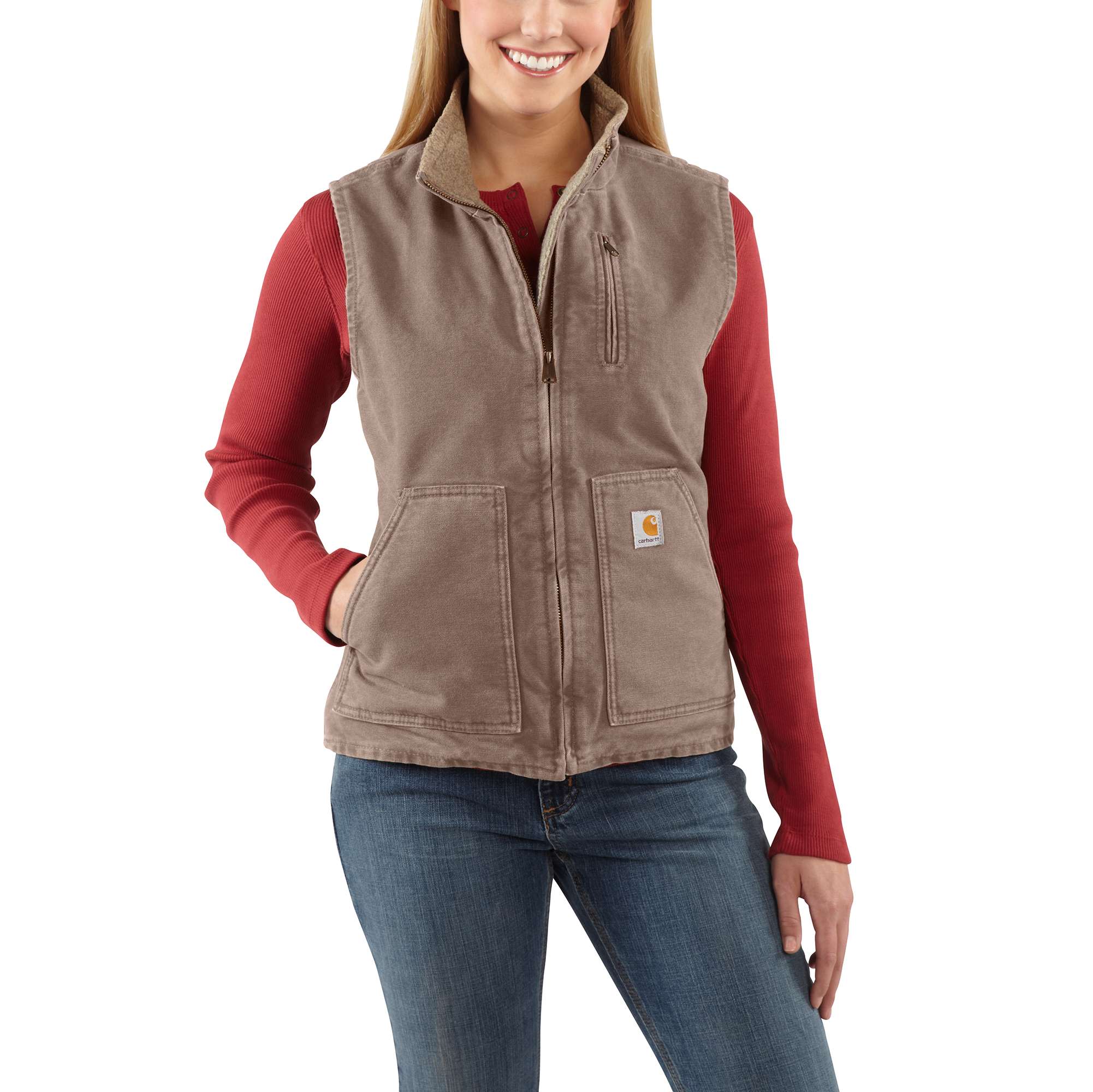 Carhartt sandstone 2025 sherpa vest