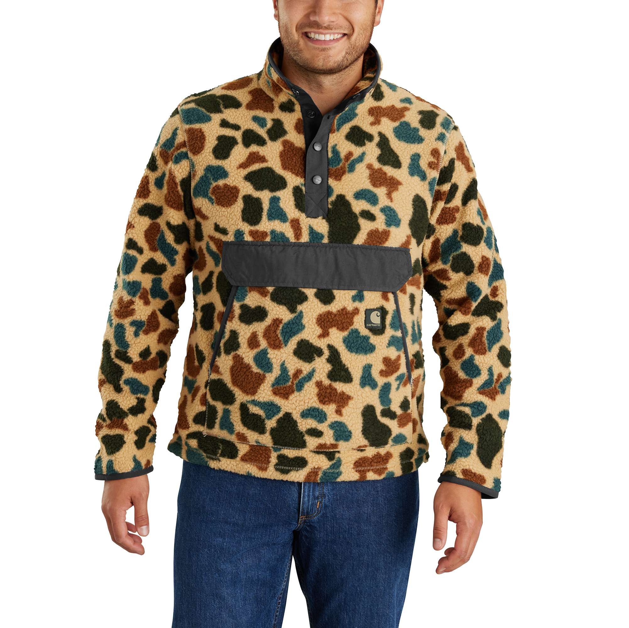 Relaxed Fit Fleece Snap Front Jacket - 2 Warmer Rating | Carhartt Reworked